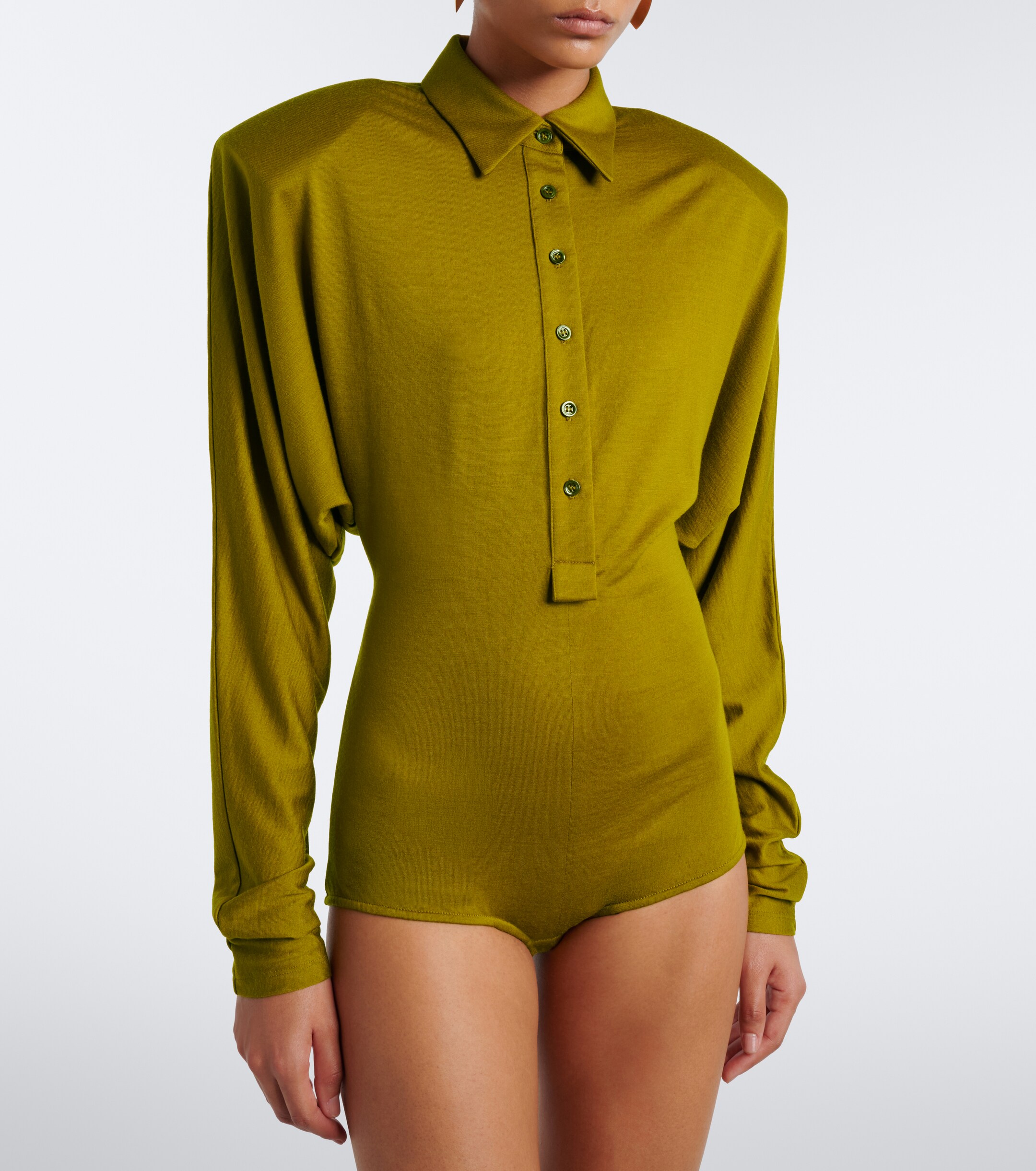 Mugler Mugler Wool-blend bodysuit