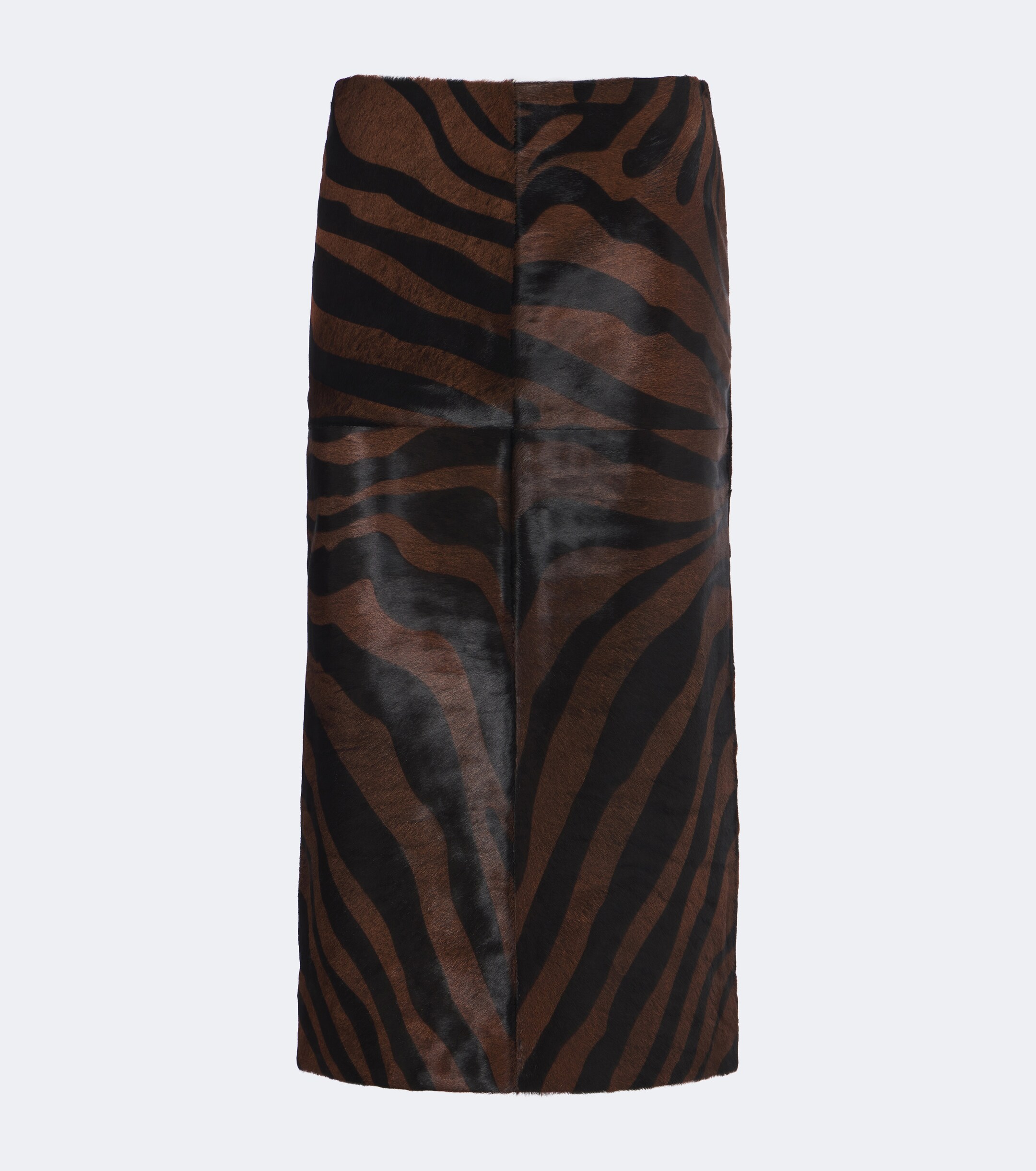 SIMKHAI Simkhai Tobiana zebra-print calf hair midi skirt