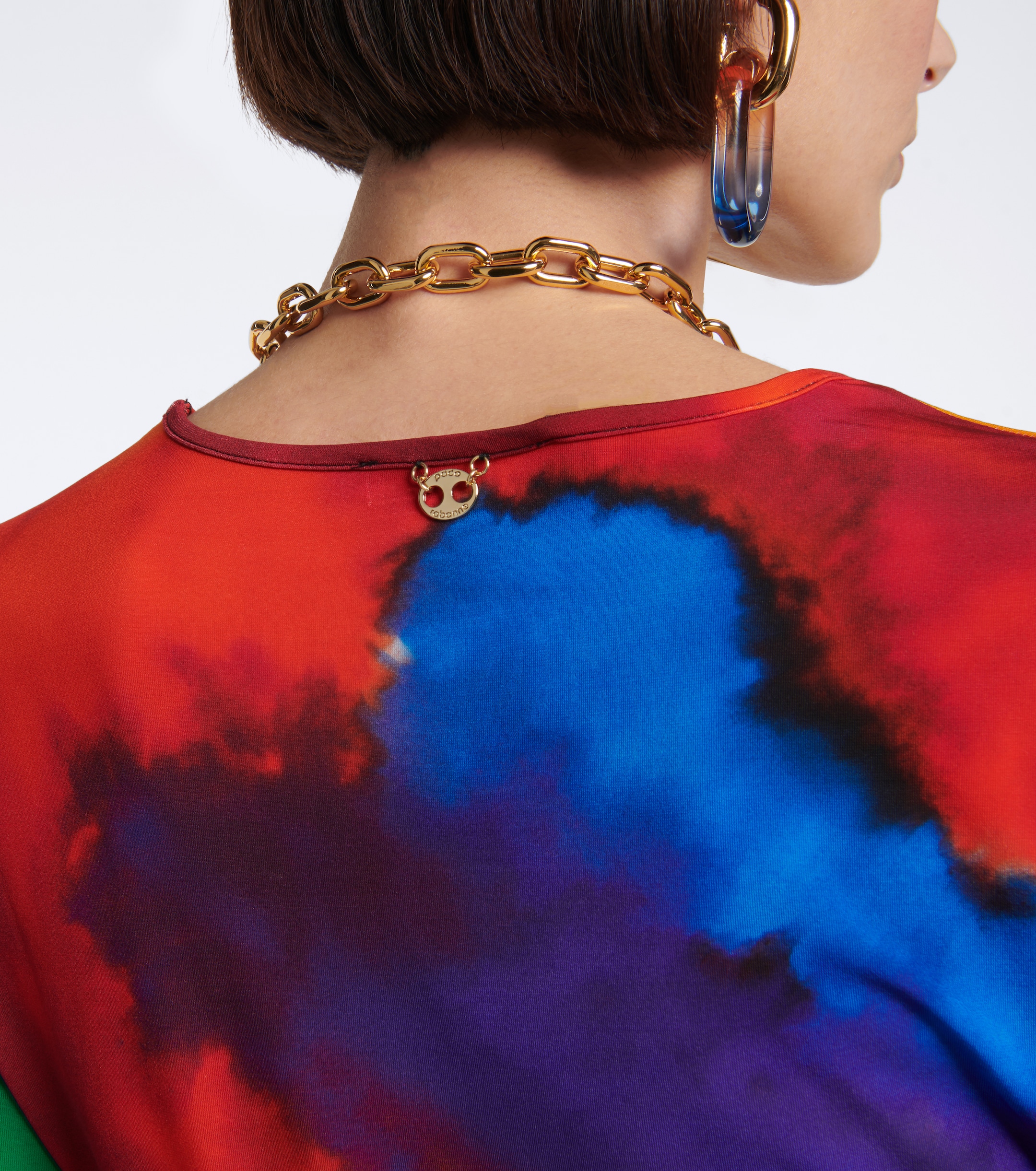 Rabanne Printed jersey top