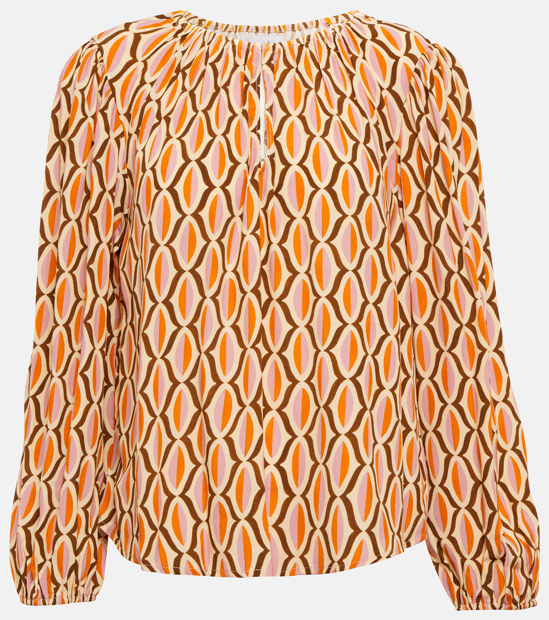 Velvet Laura printed crêpe blouse thumbnail
