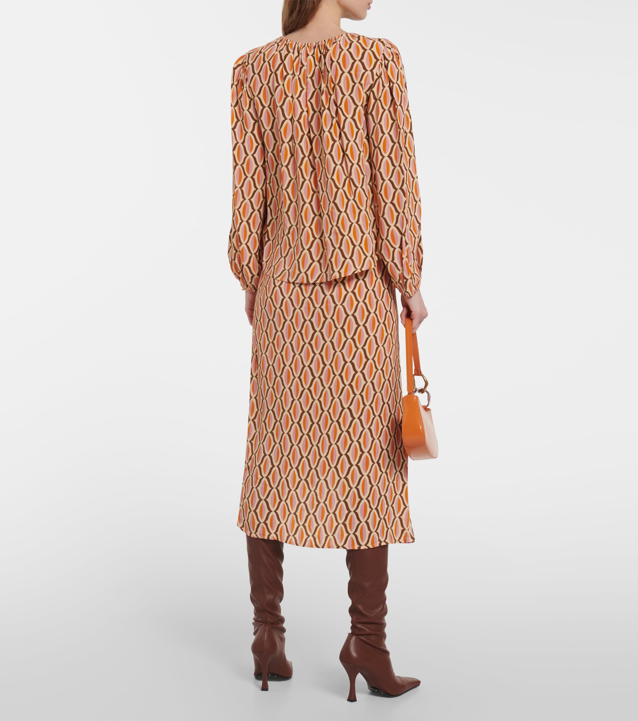 Velvet Laura printed crêpe blouse thumbnail