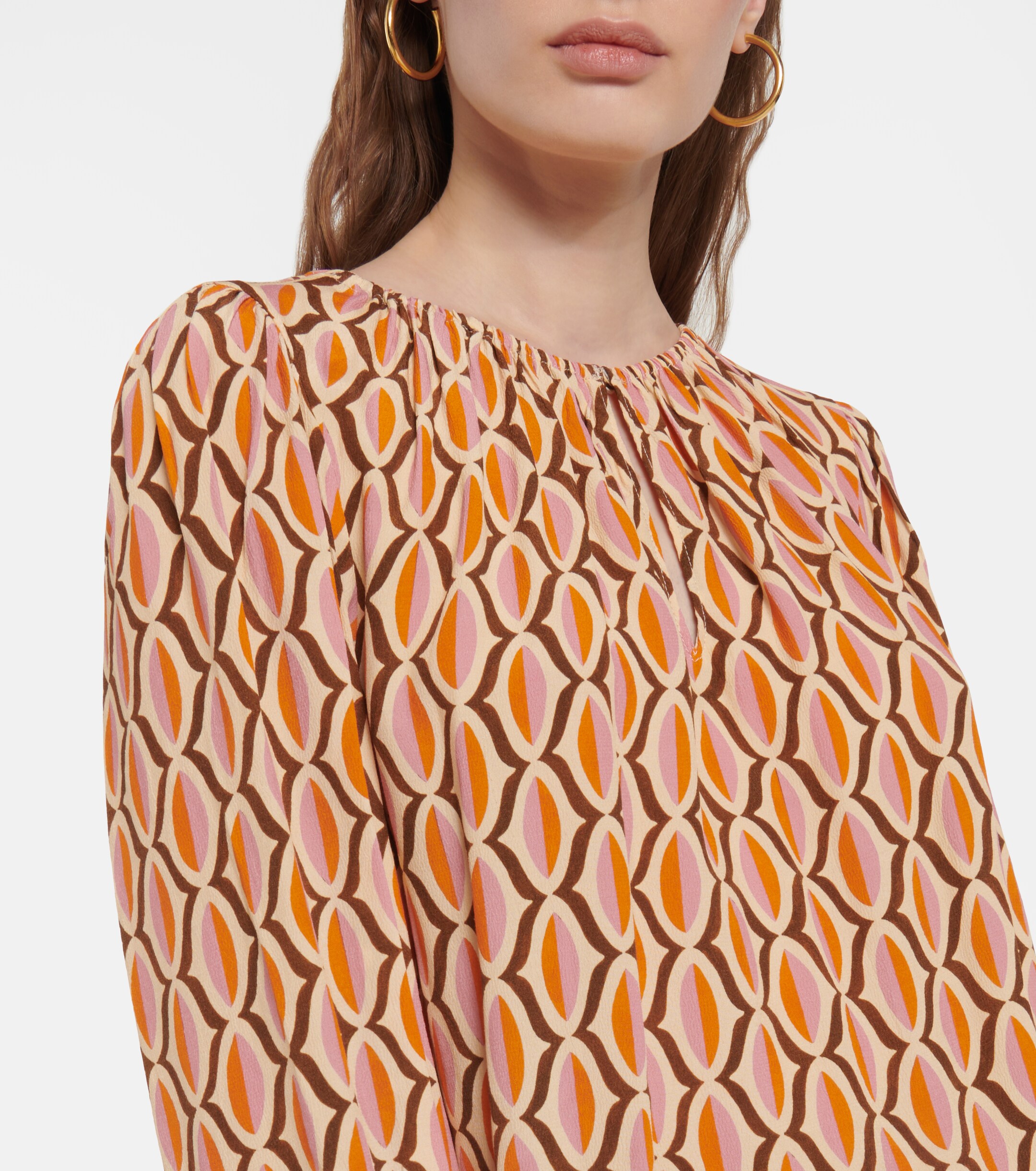 Velvet Laura printed crêpe blouse thumbnail