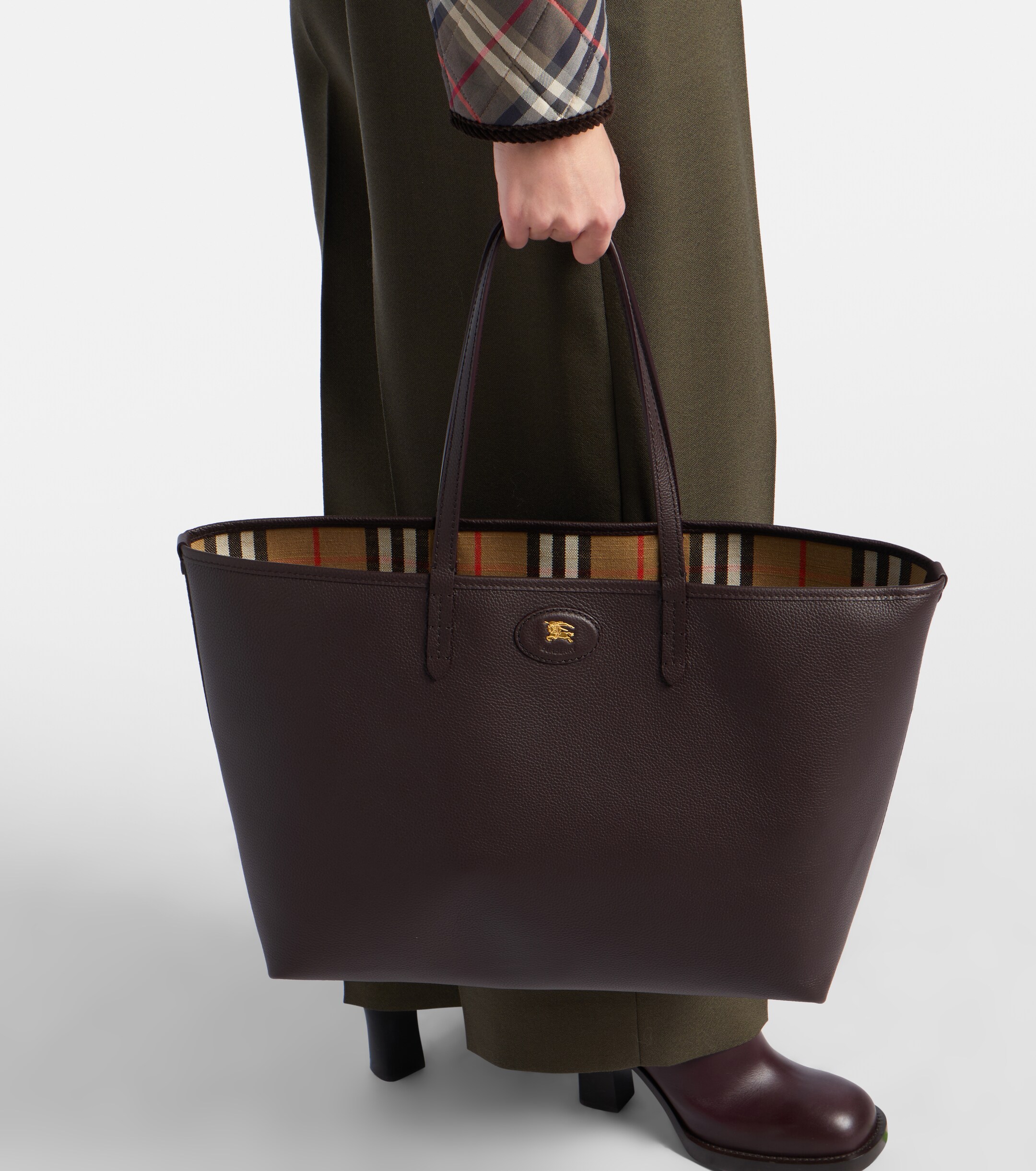 Burberry Reversible Burberry Check Medium leather tote bag