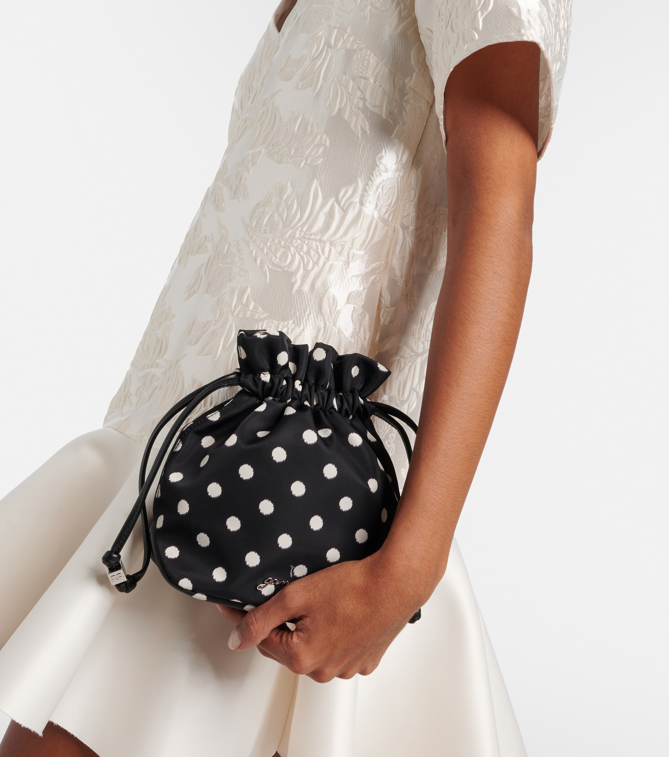 GANNI Bou polka-dot pouch