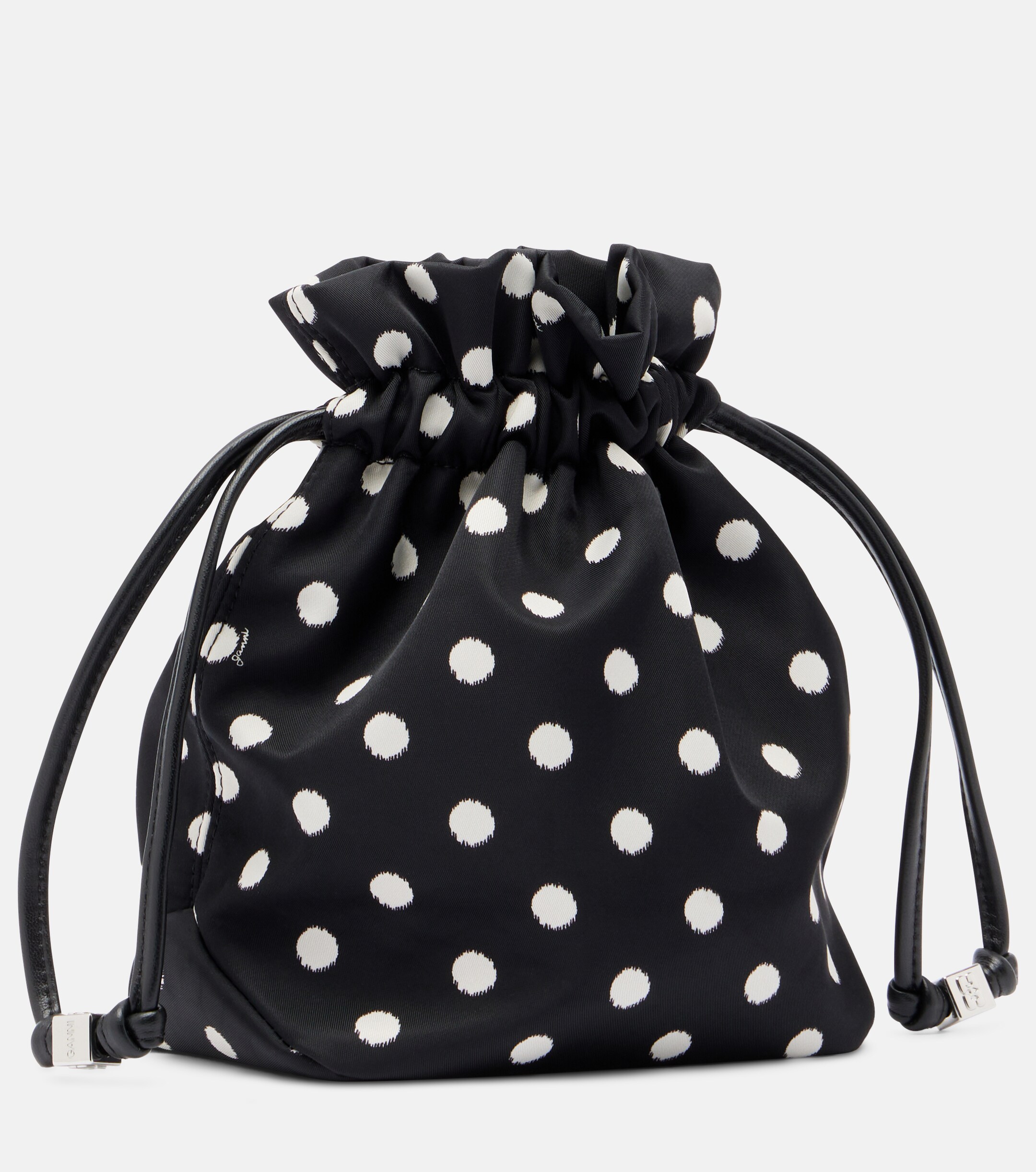 GANNI Bou polka-dot pouch