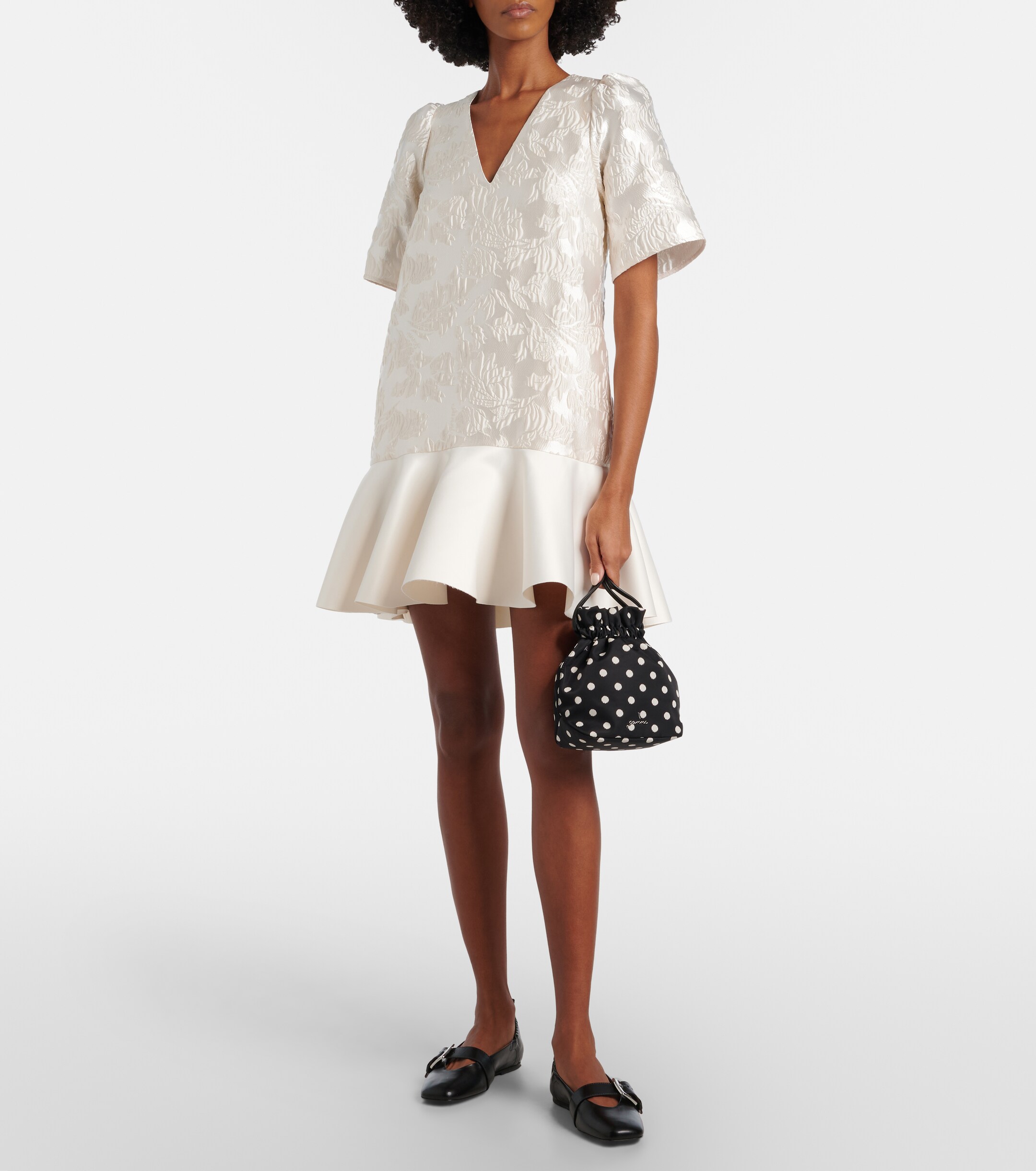 GANNI Bou polka-dot pouch