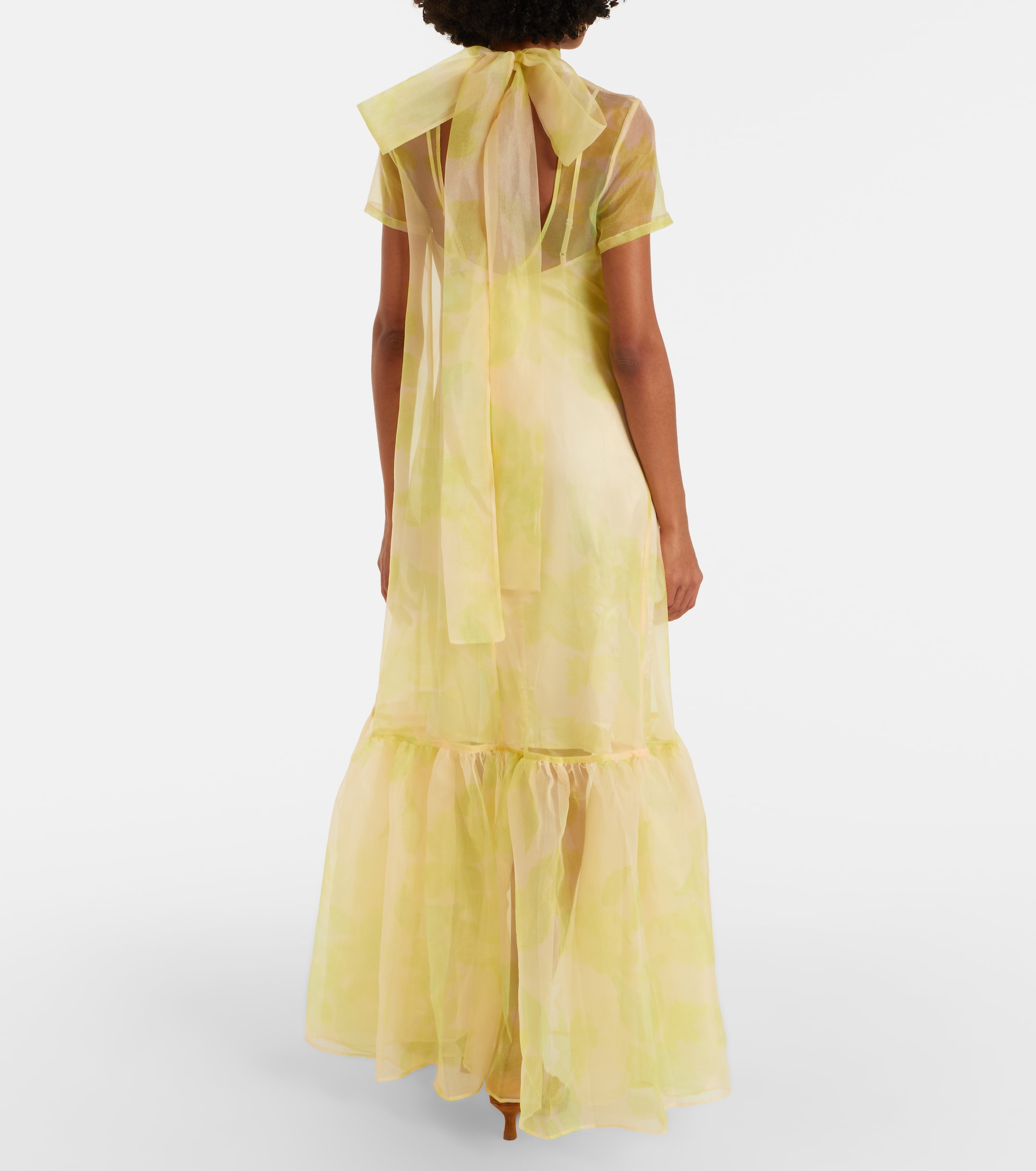 la lune cumulus silk lace maxi dress - ivory Shona Joy - La Lune Cumulus Silk Strapless Corset Gown - Ivory