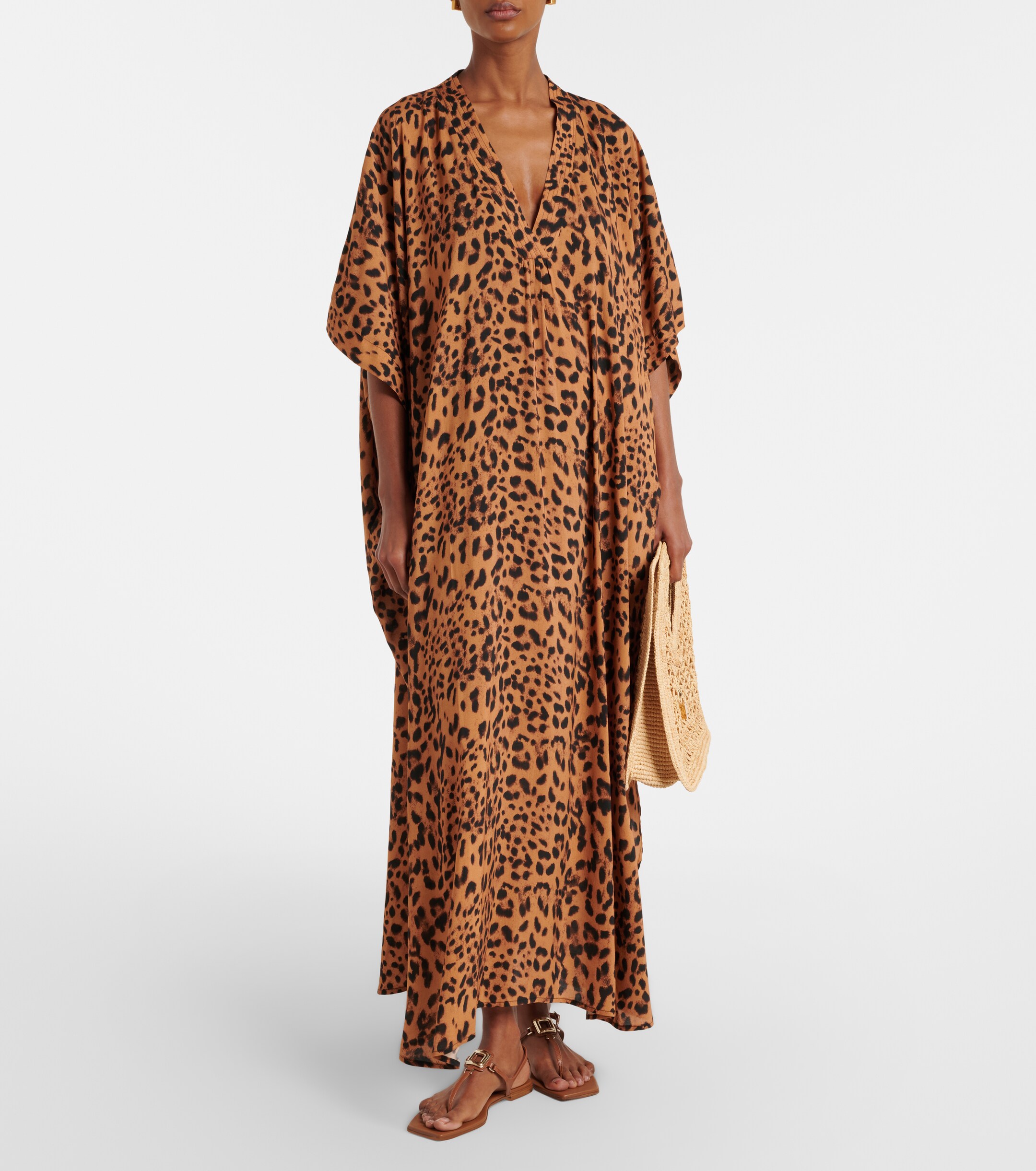 Melissa Odabash Melissa Odabash Vanessa leopard-print kaftan
