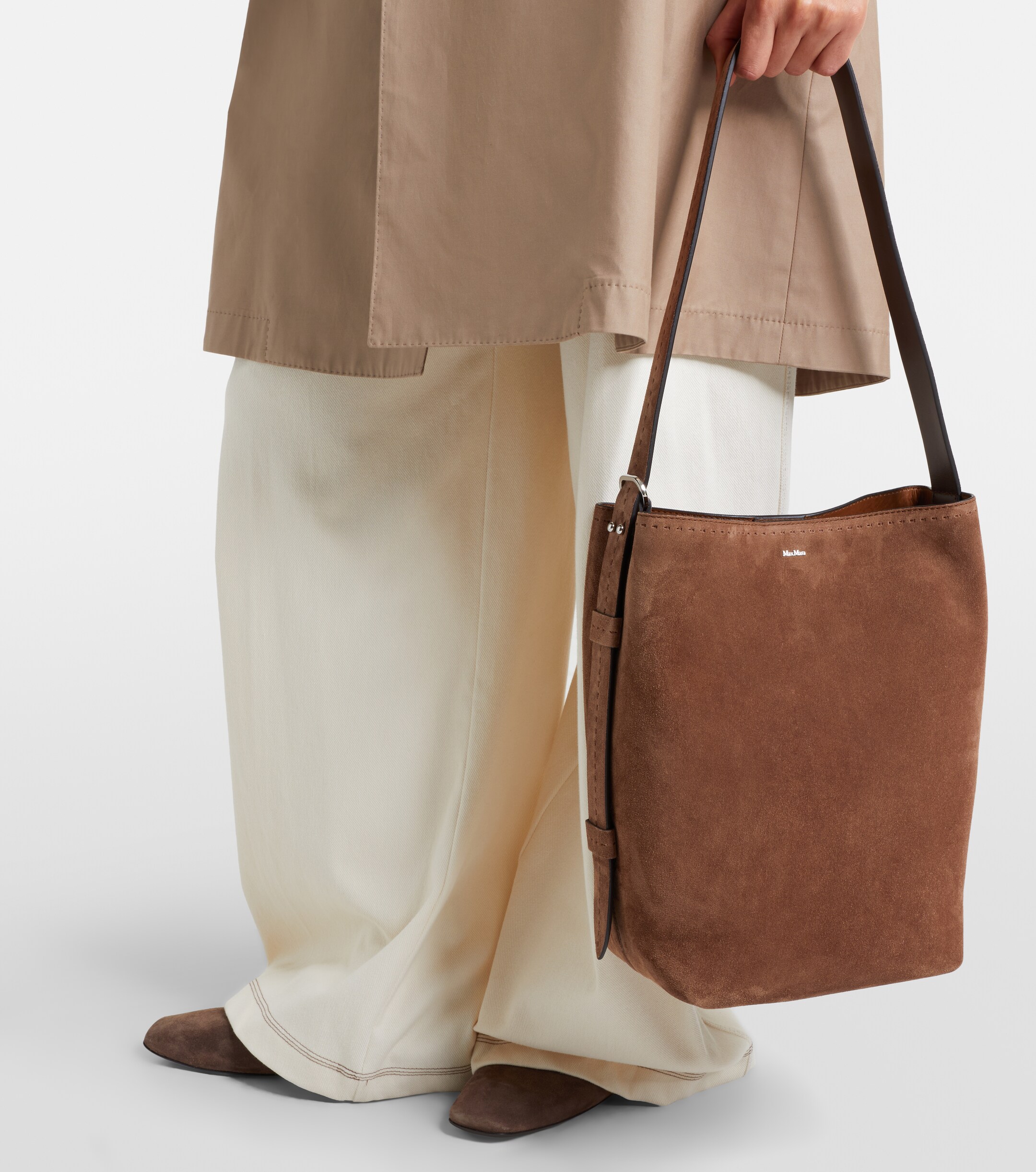 Max Mara Medium suede bucket bag