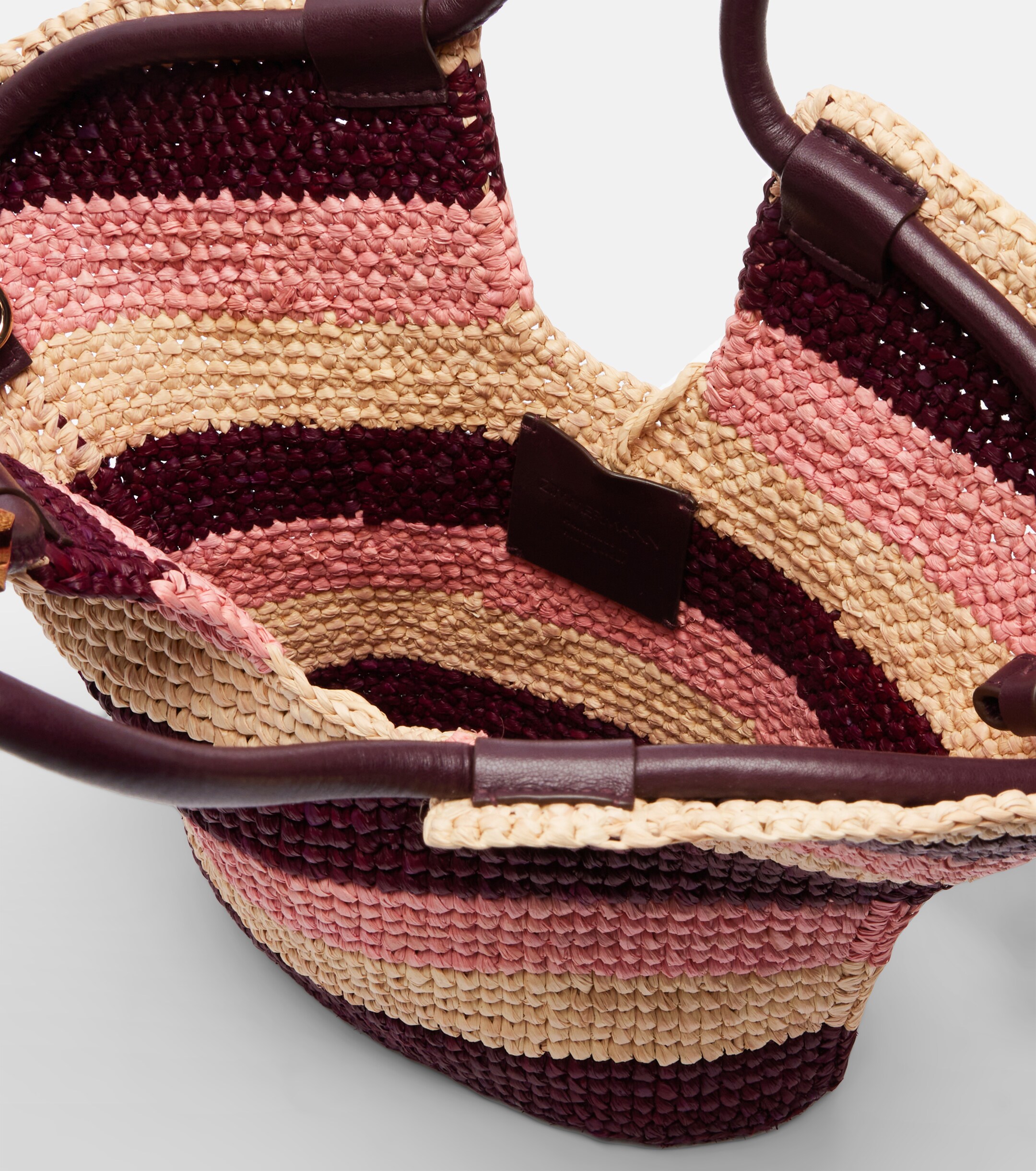 Zimmermann Goldentime Small raffia top-handle bag