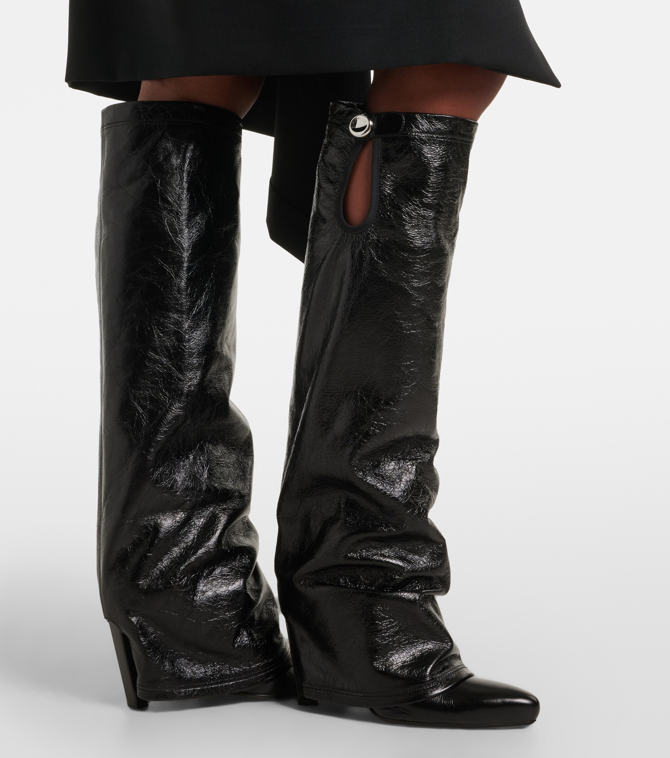 THE ATTICO The Attico Leon patent leather knee-high boots