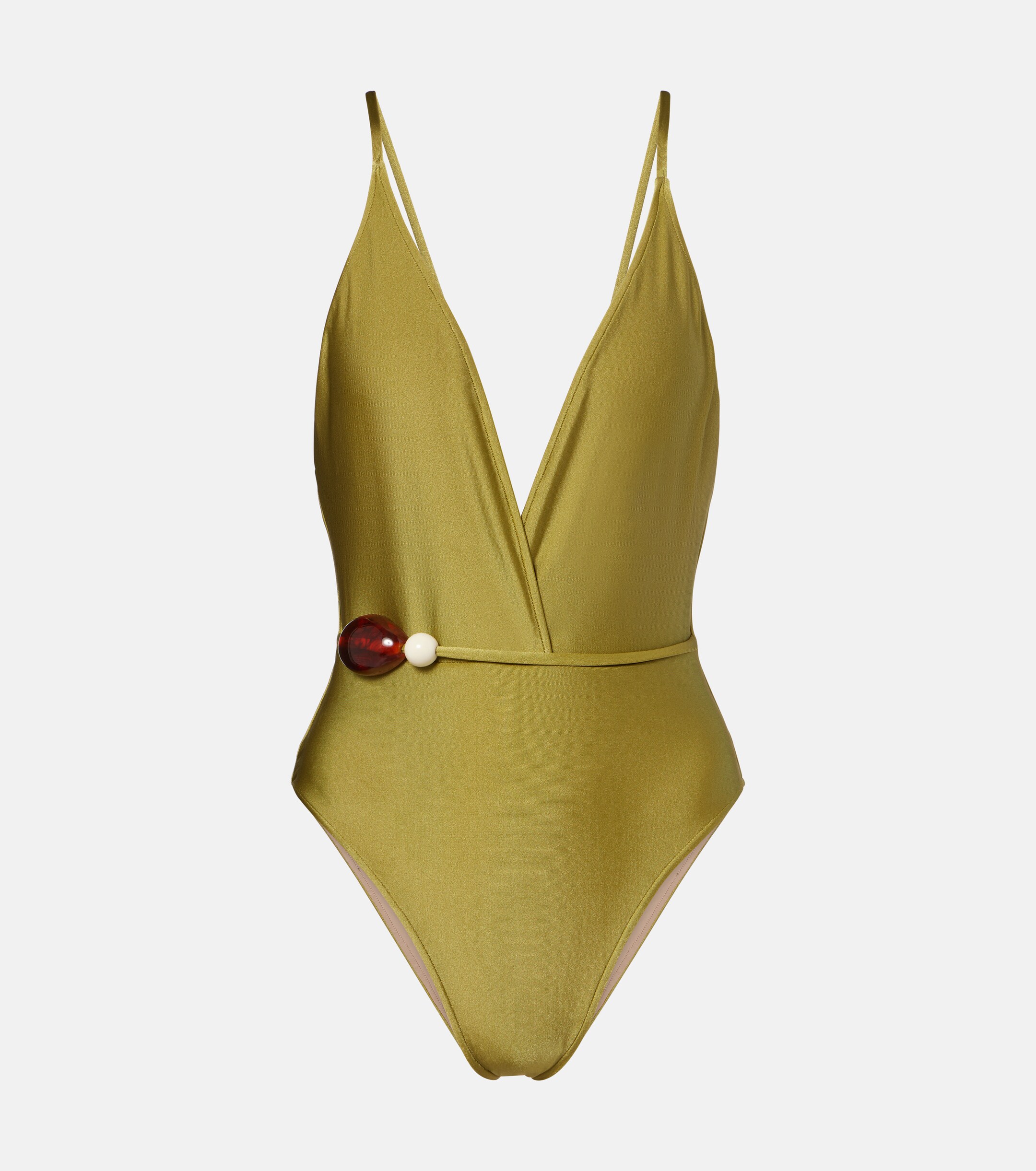 Adriana Degreas Adriana Degreas Belted embellished swimsuit