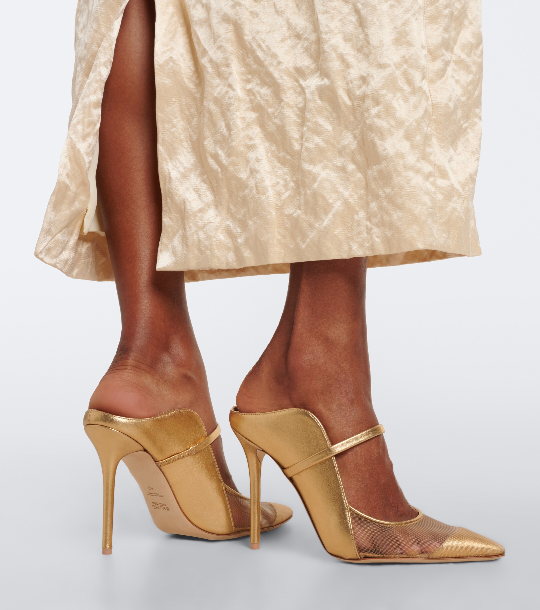 Malone Souliers Malone Souliers Maureen leather and mesh mules
