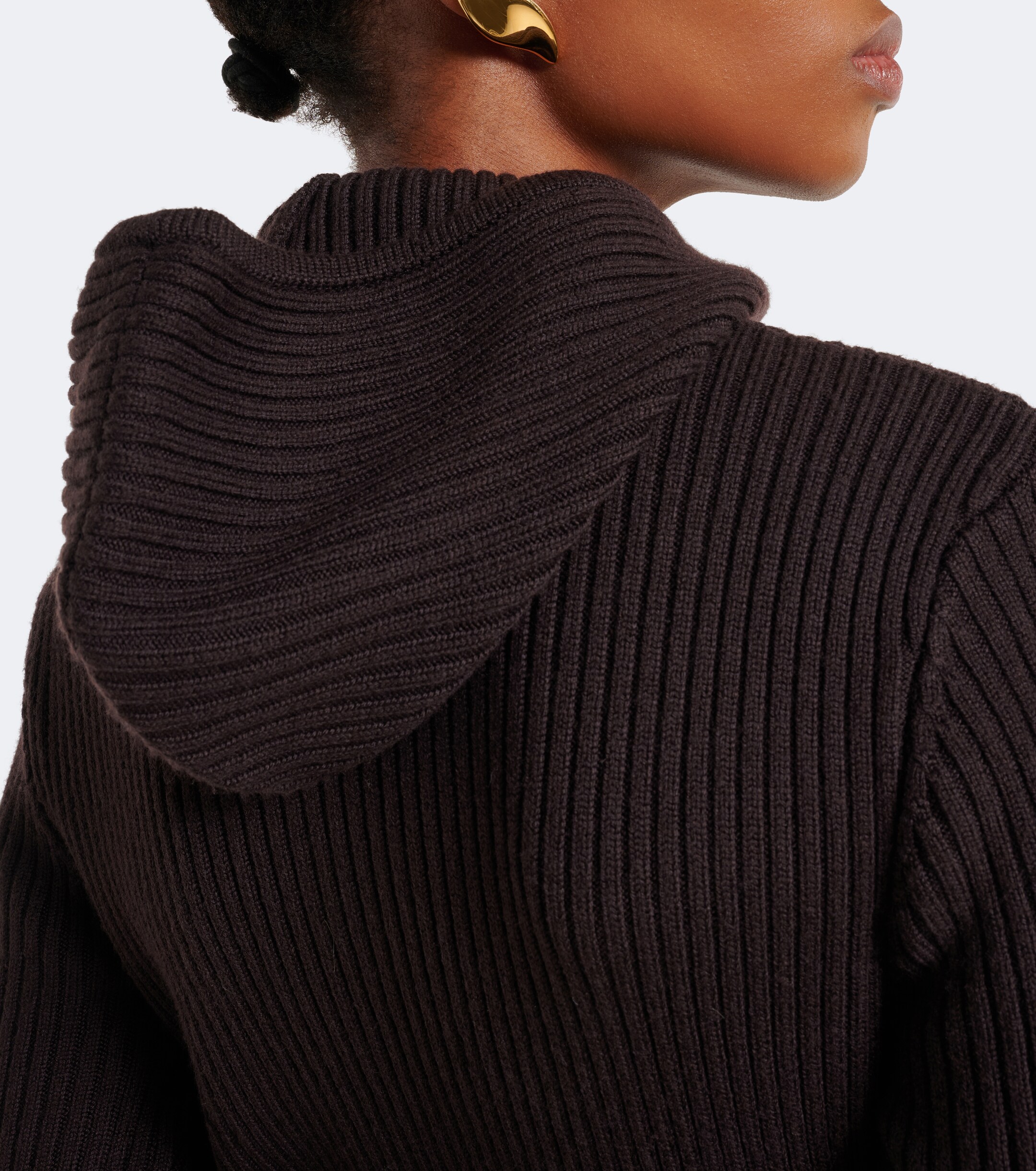The Frankie Shop The Frankie Shop Larice ribbed-knit hooded wool sweater