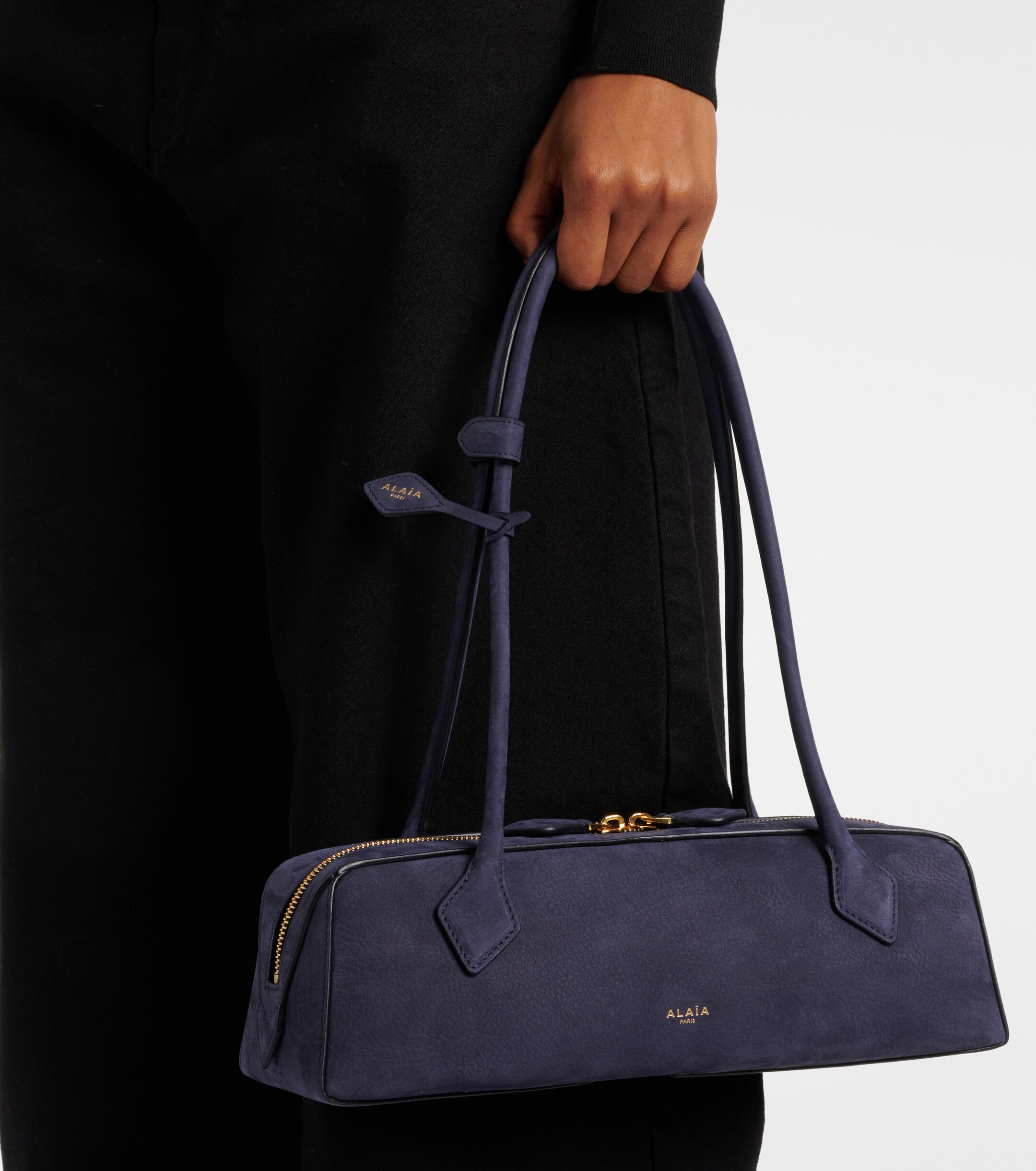 Alaïa Le Teckel suede shoulder bag