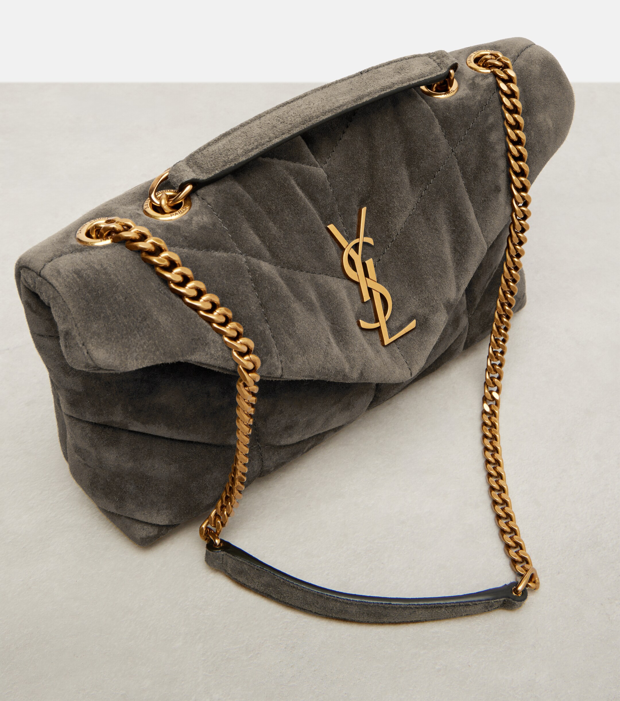Saint Laurent Puffer Toy suede shoulder bag