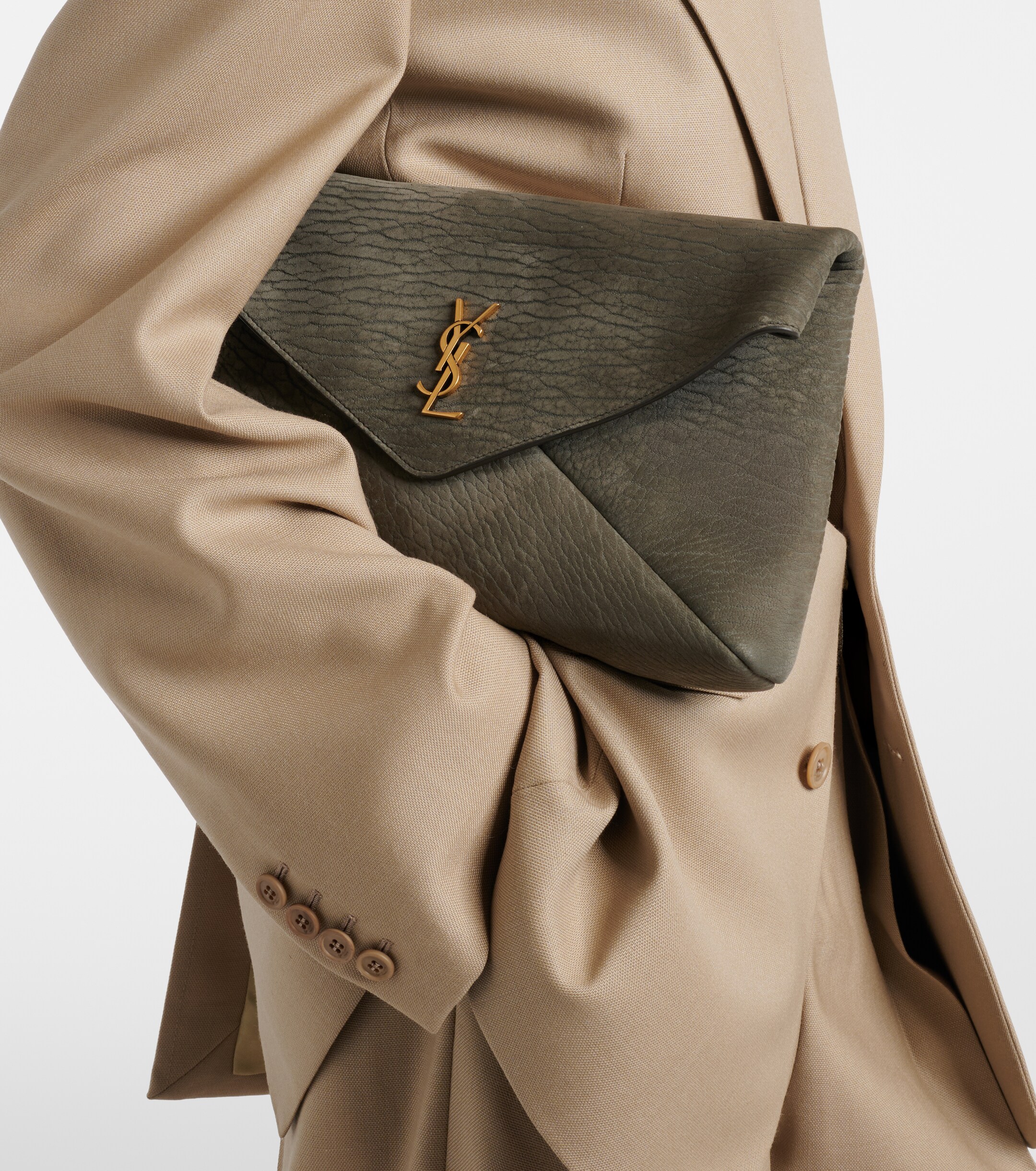 Saint Laurent Cassandre Large leather pouch