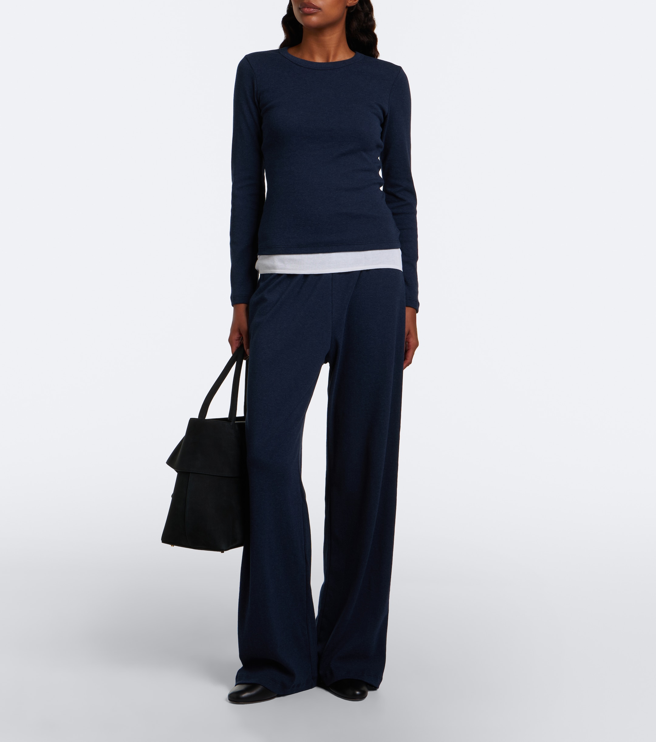 LESET Leset Nando cotton wide-leg pants