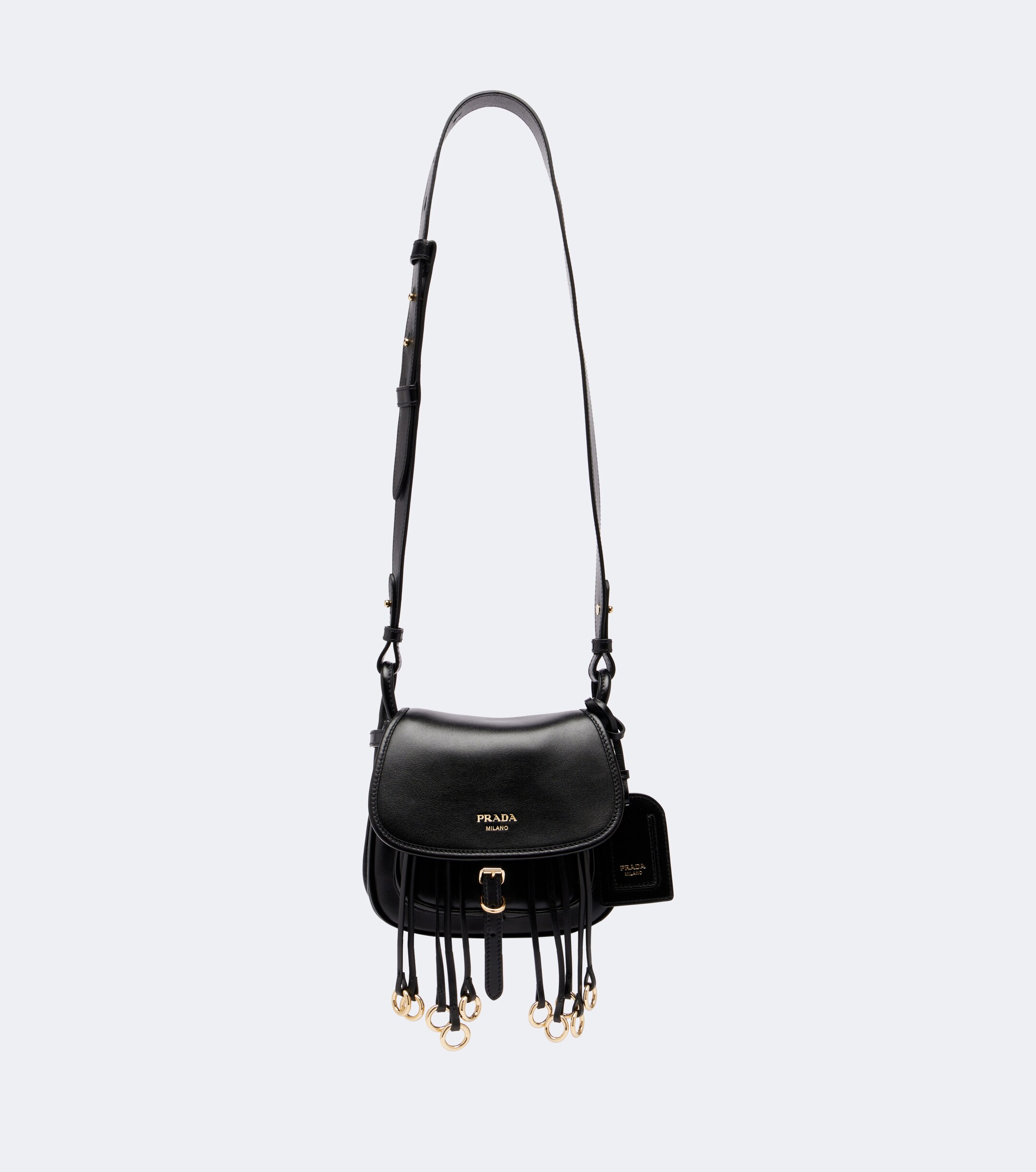 Prada Prada Corsaire Mini fringed leather shoulder bag