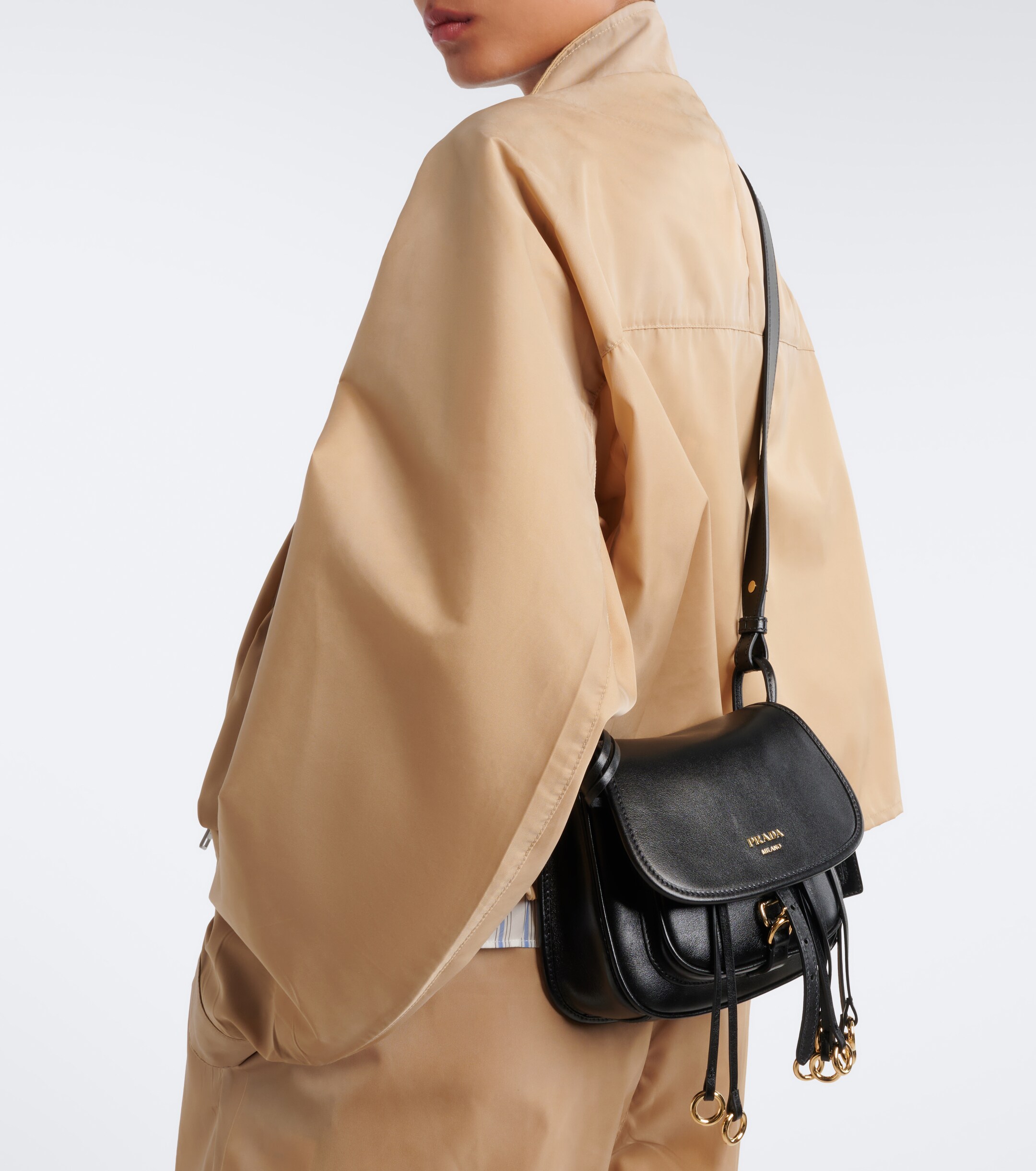 Prada Prada Corsaire Mini fringed leather shoulder bag