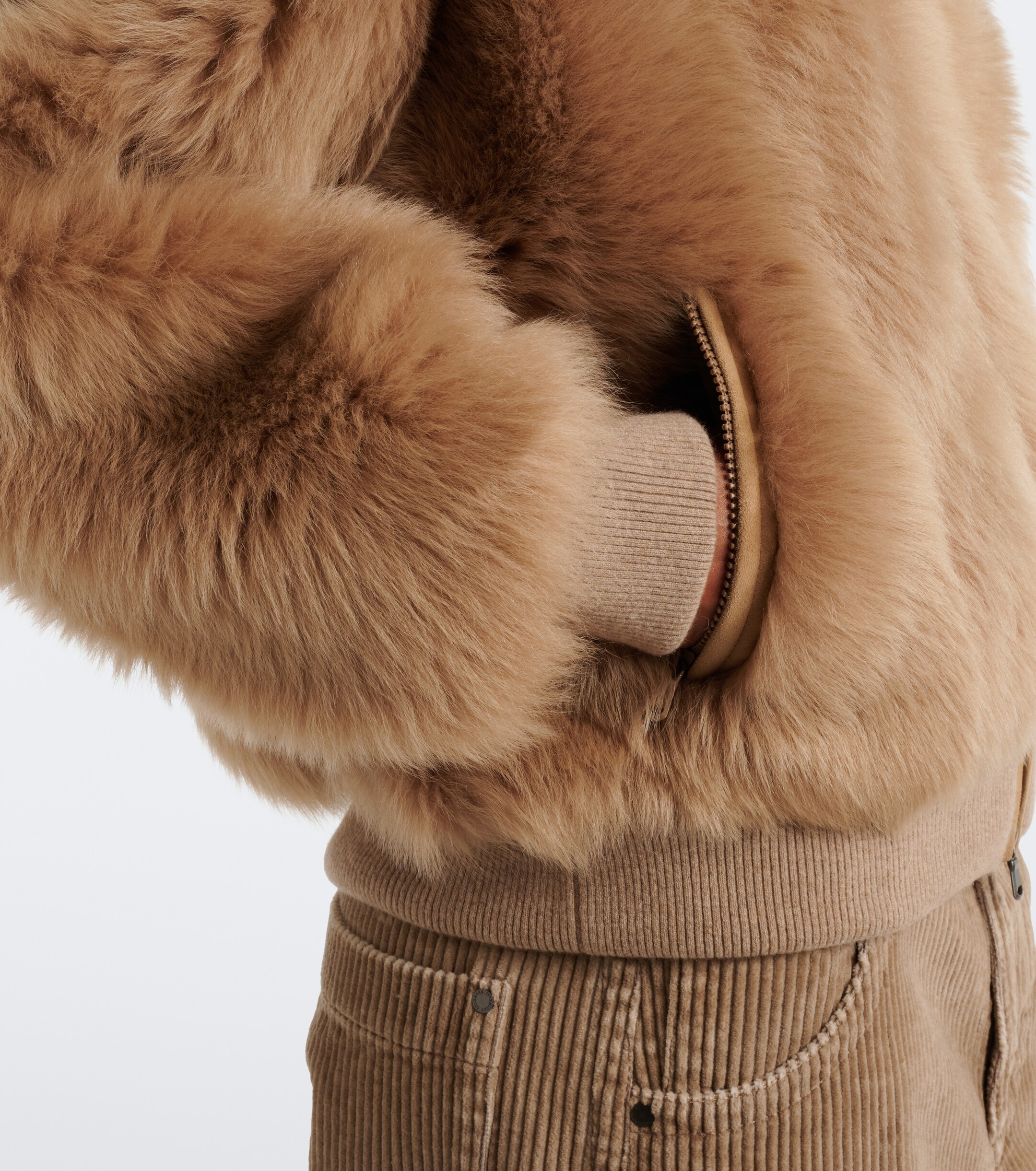 Brunello Cucinelli Brunello Cucinelli Monili shearling hooded shearling jacket