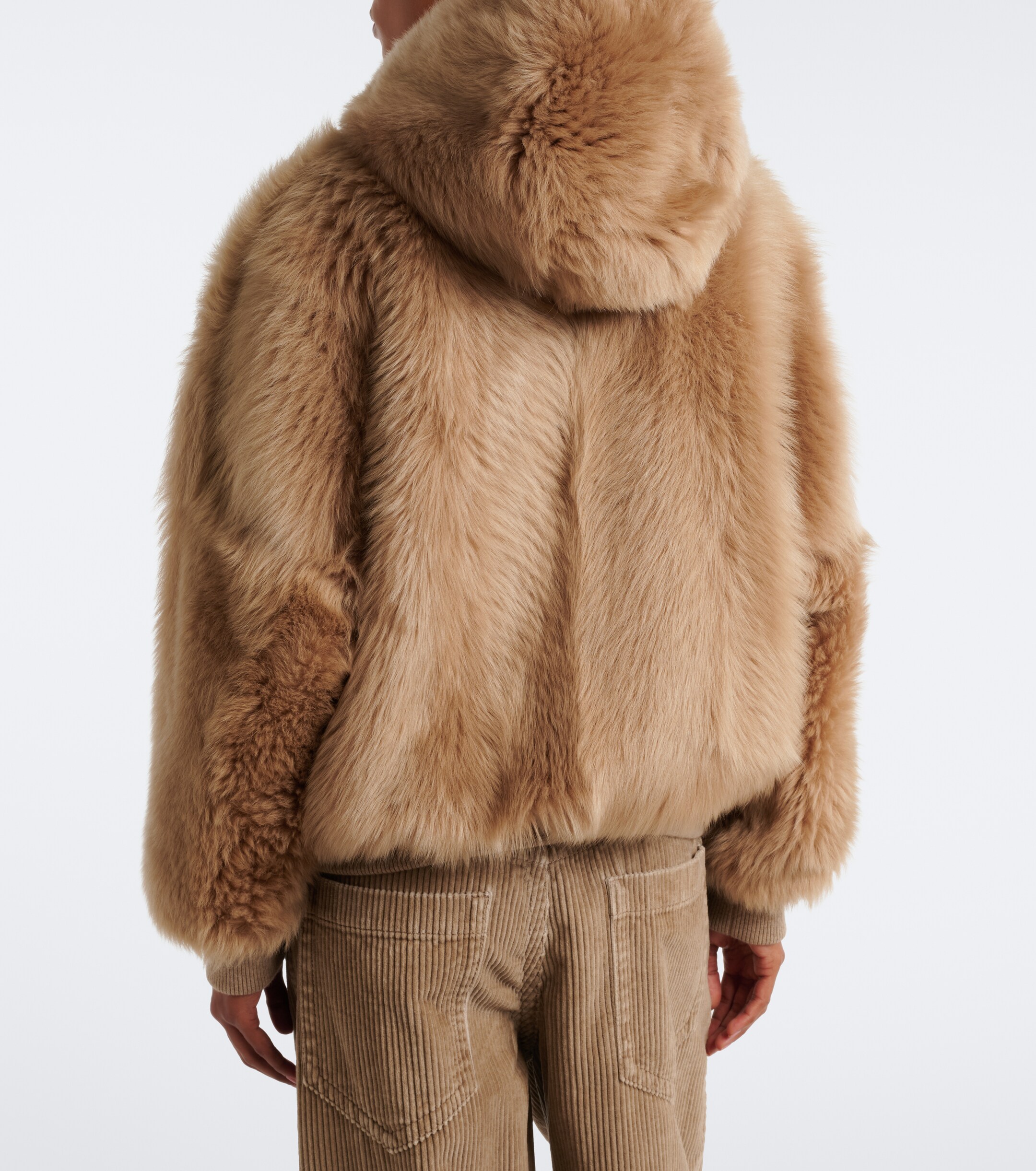 Brunello Cucinelli Brunello Cucinelli Monili shearling hooded shearling jacket