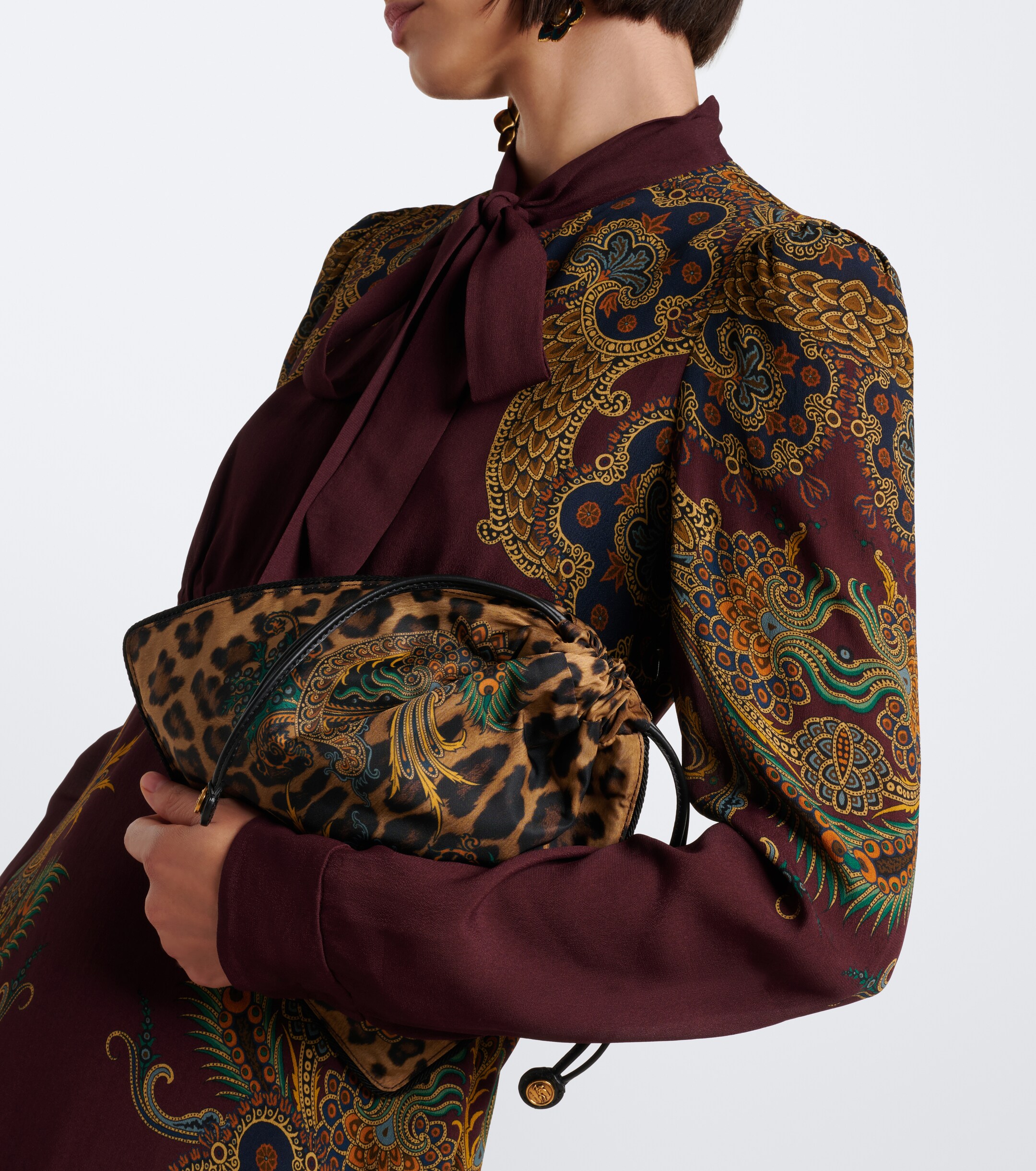 Etro Etro Mini leopard-print pouch