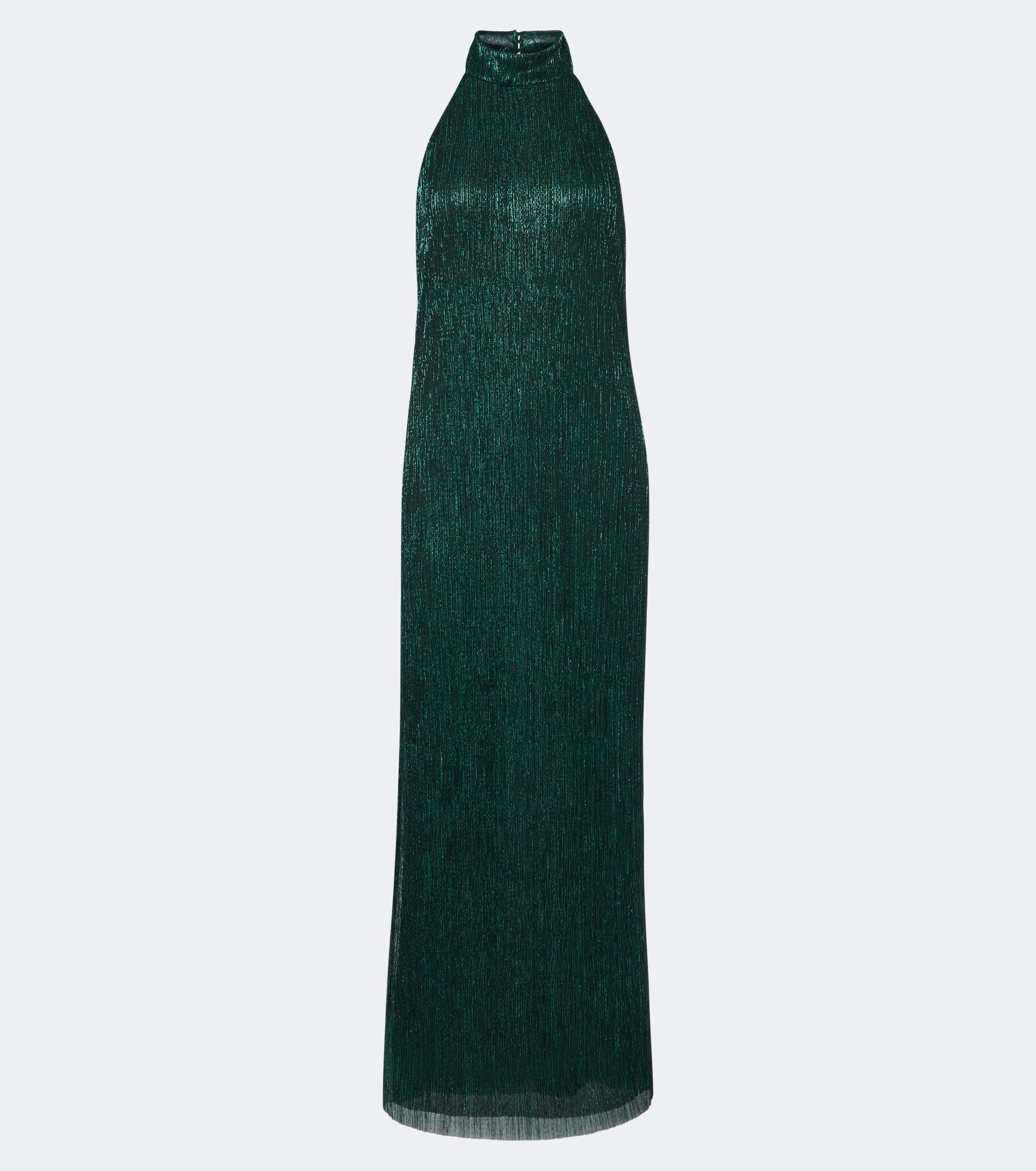 Cala de la Cruz Cala de la Cruz Jeanne halterneck lamé gown