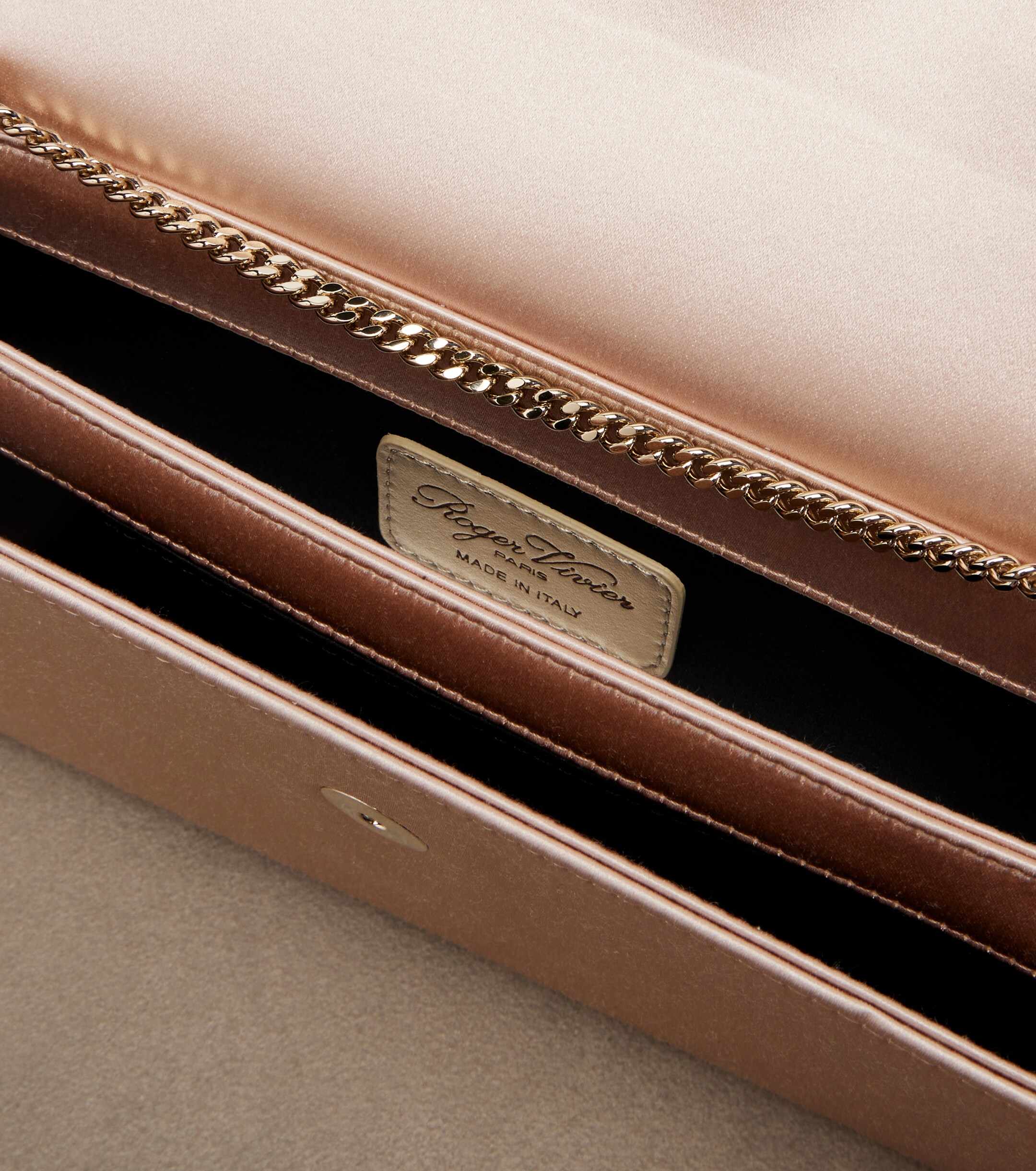 ROGER VIVIER Efflorescence embellished satin clutch