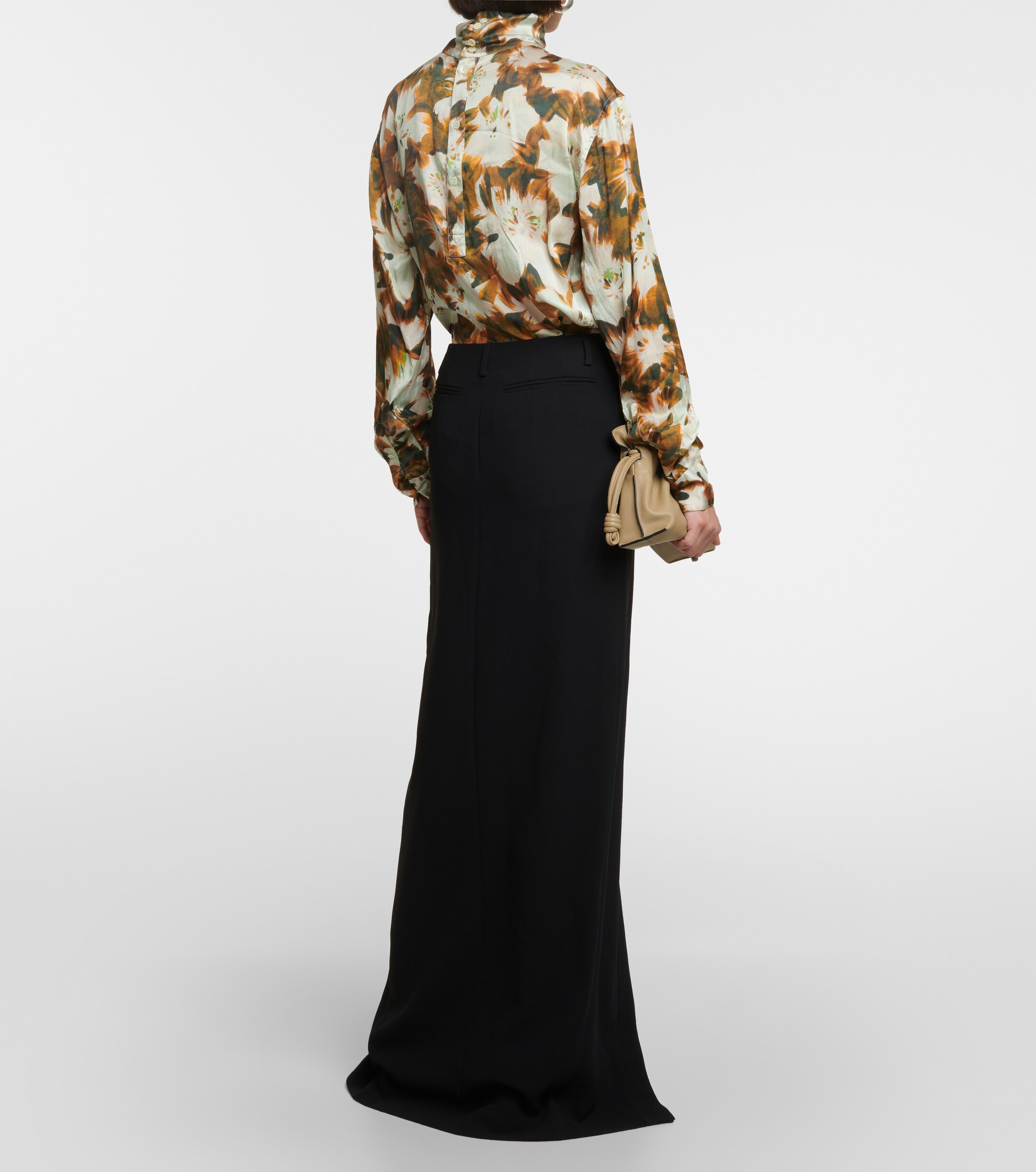 Dries Van Noten Crêpe maxi skirt thumbnail