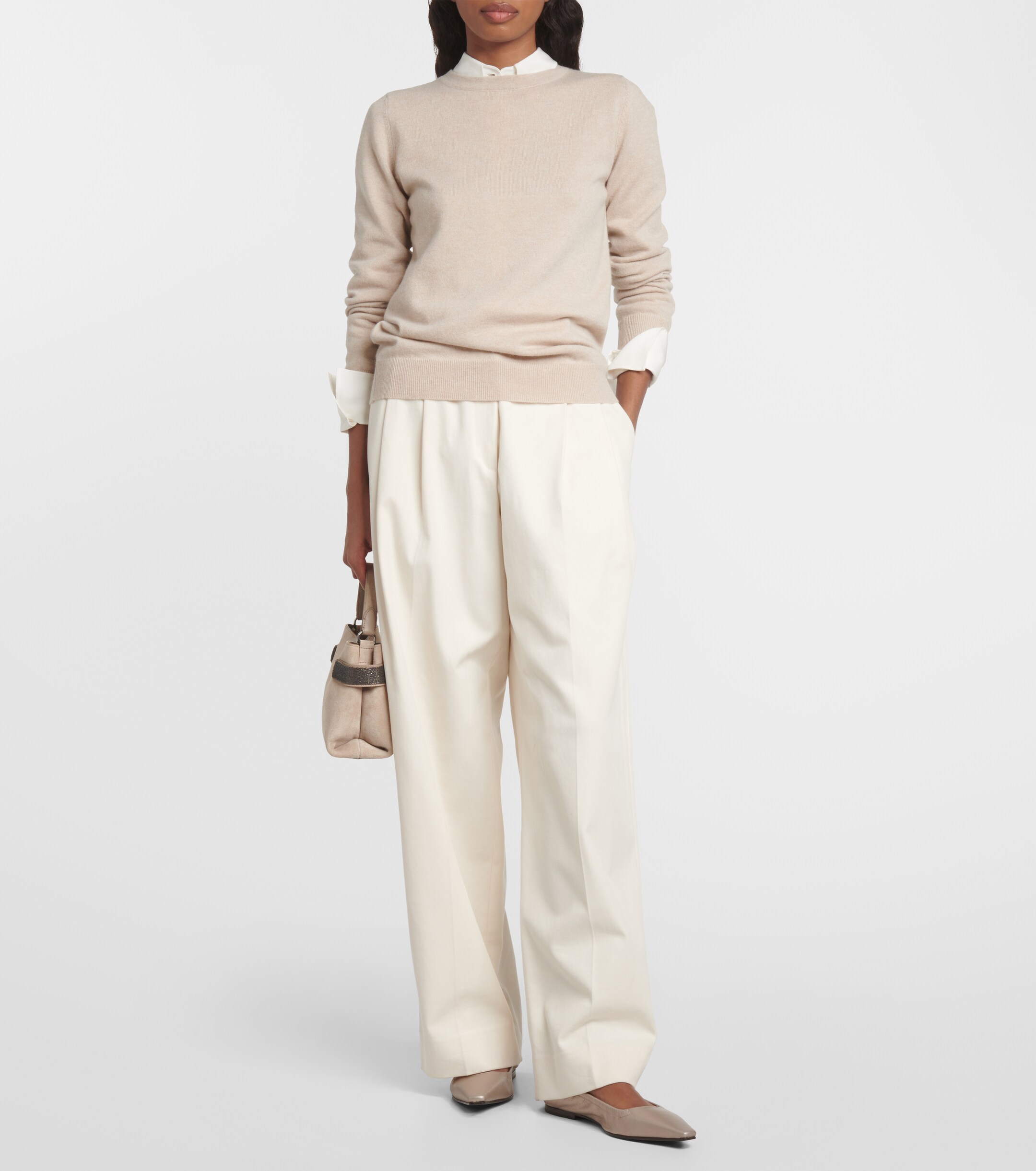 Brunello Cucinelli Metallic leather ballet flats