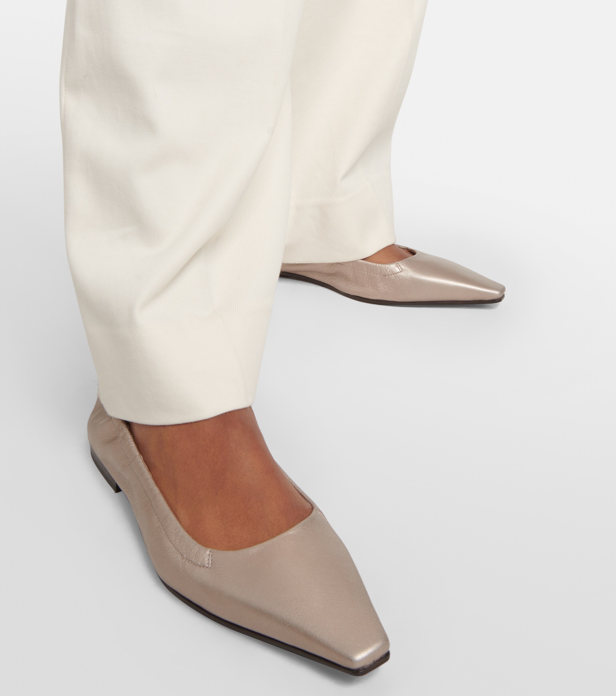 Brunello Cucinelli Brunello Cucinelli Metallic leather ballet flats