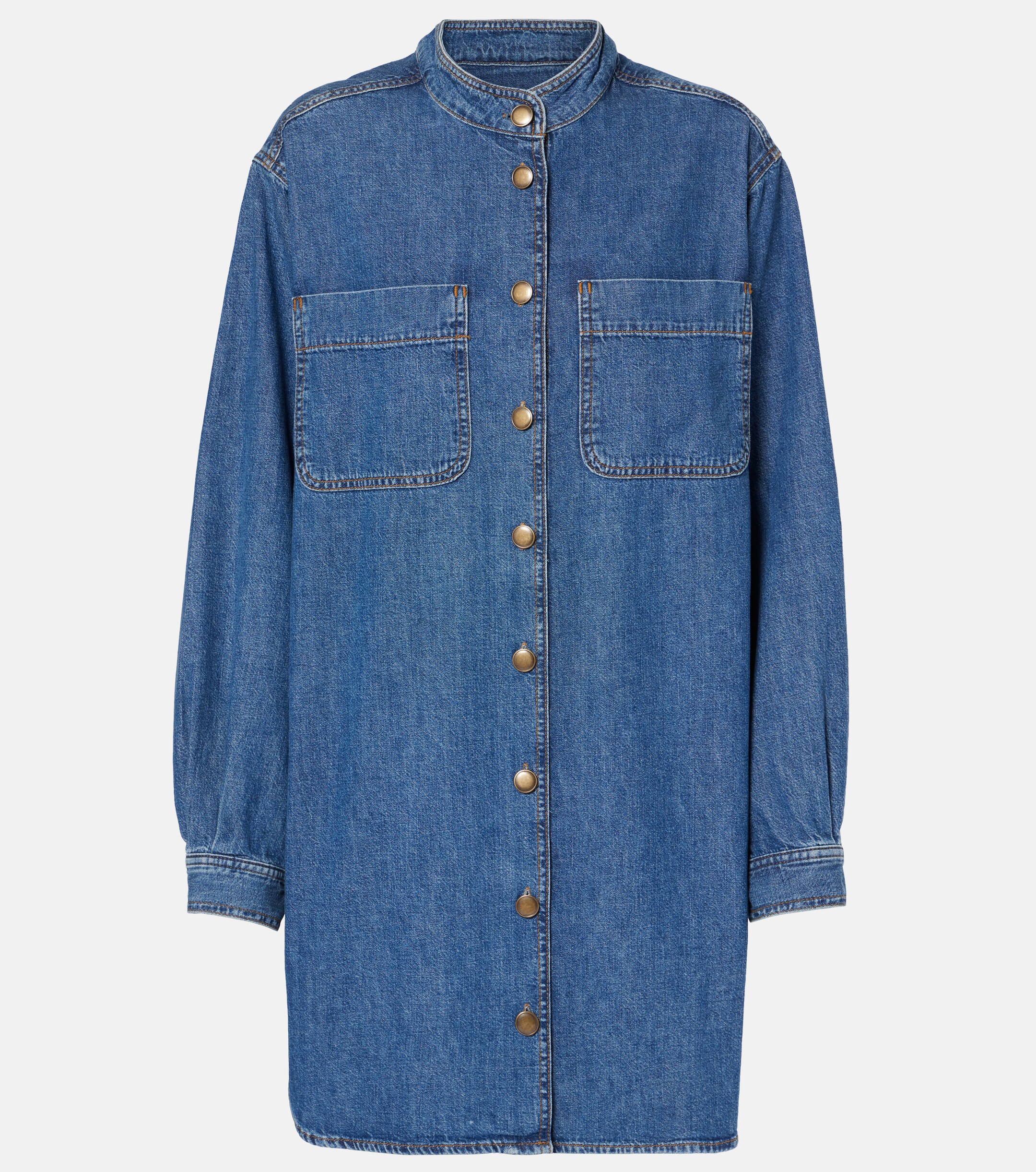 FRAME Double Pocket denim shirt dress thumbnail