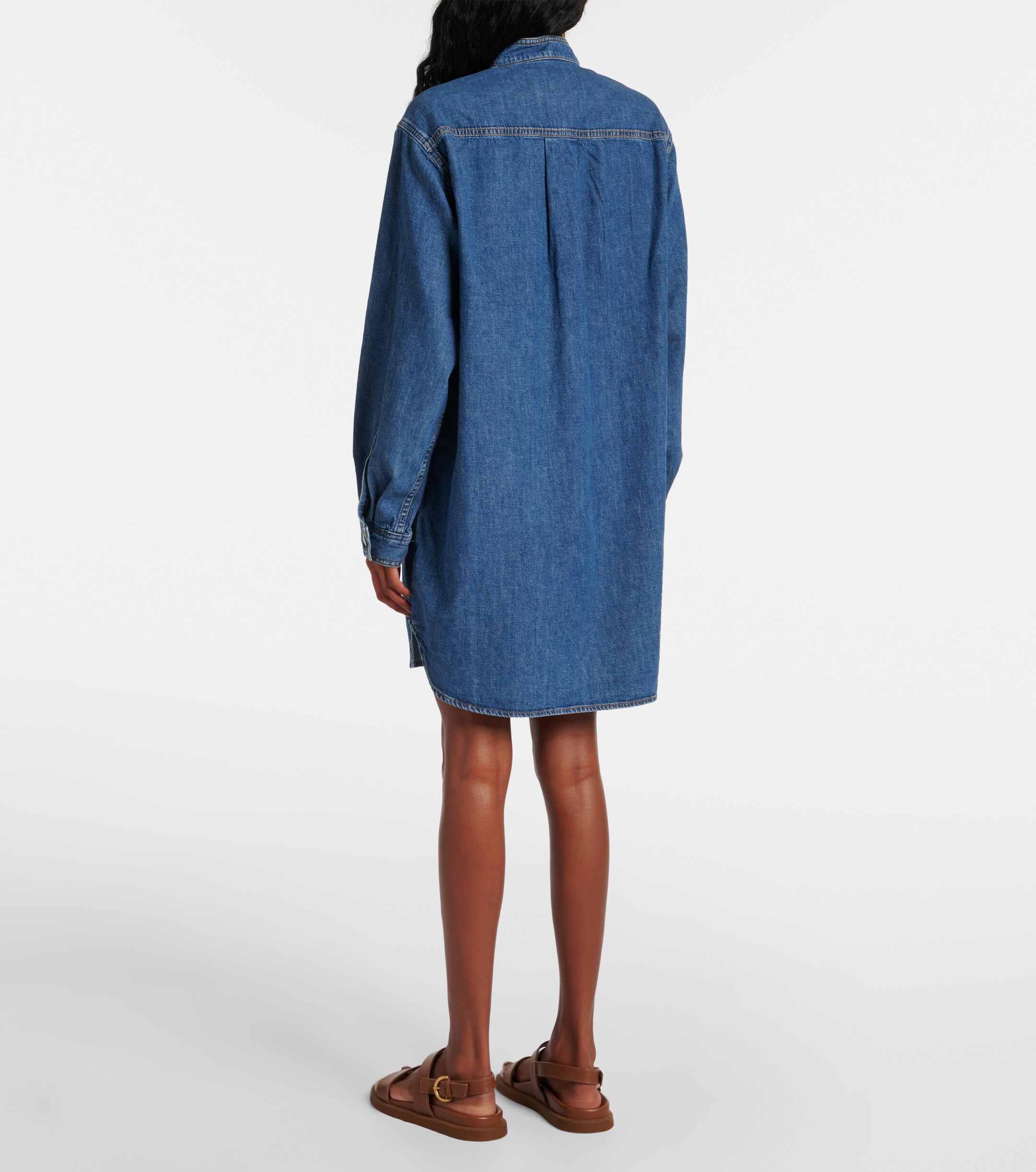 FRAME Double Pocket denim shirt dress thumbnail