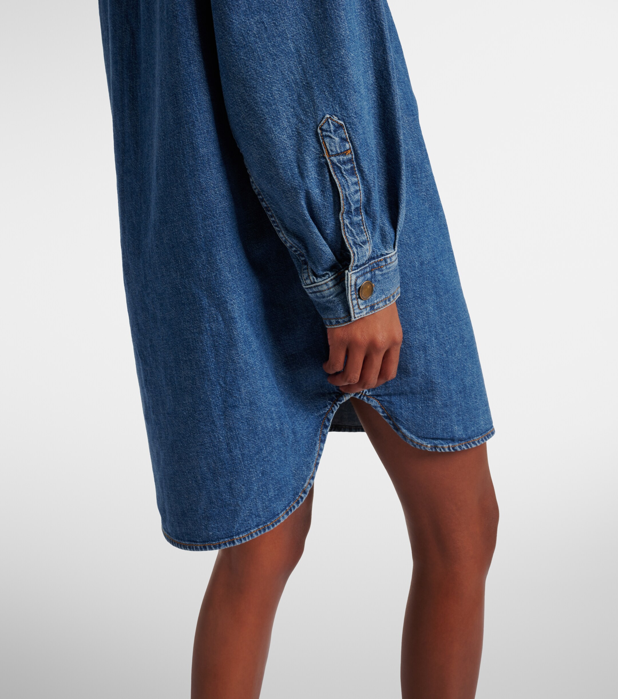 FRAME Double Pocket denim shirt dress thumbnail