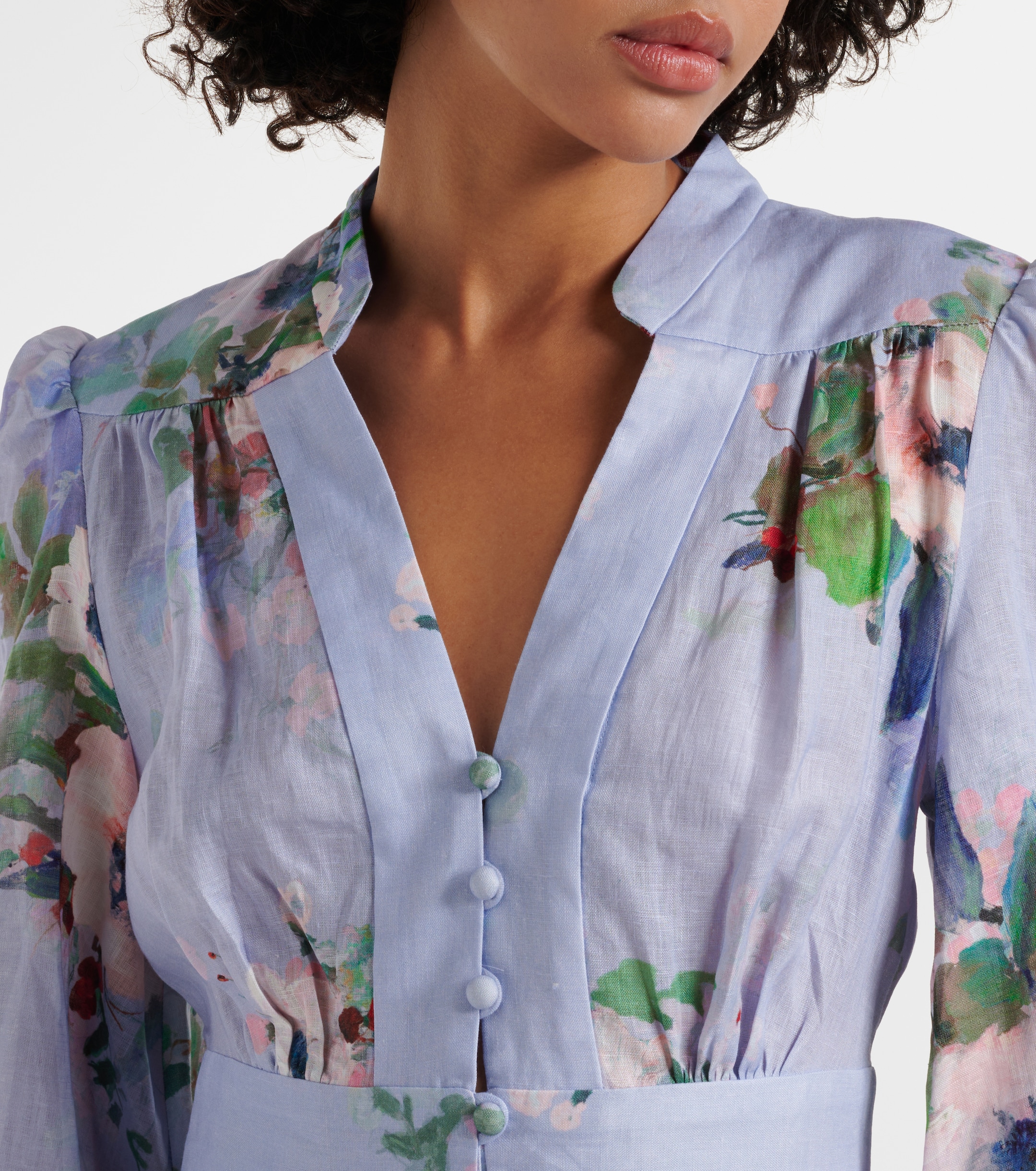Zimmermann Everley linen midi dress thumbnail