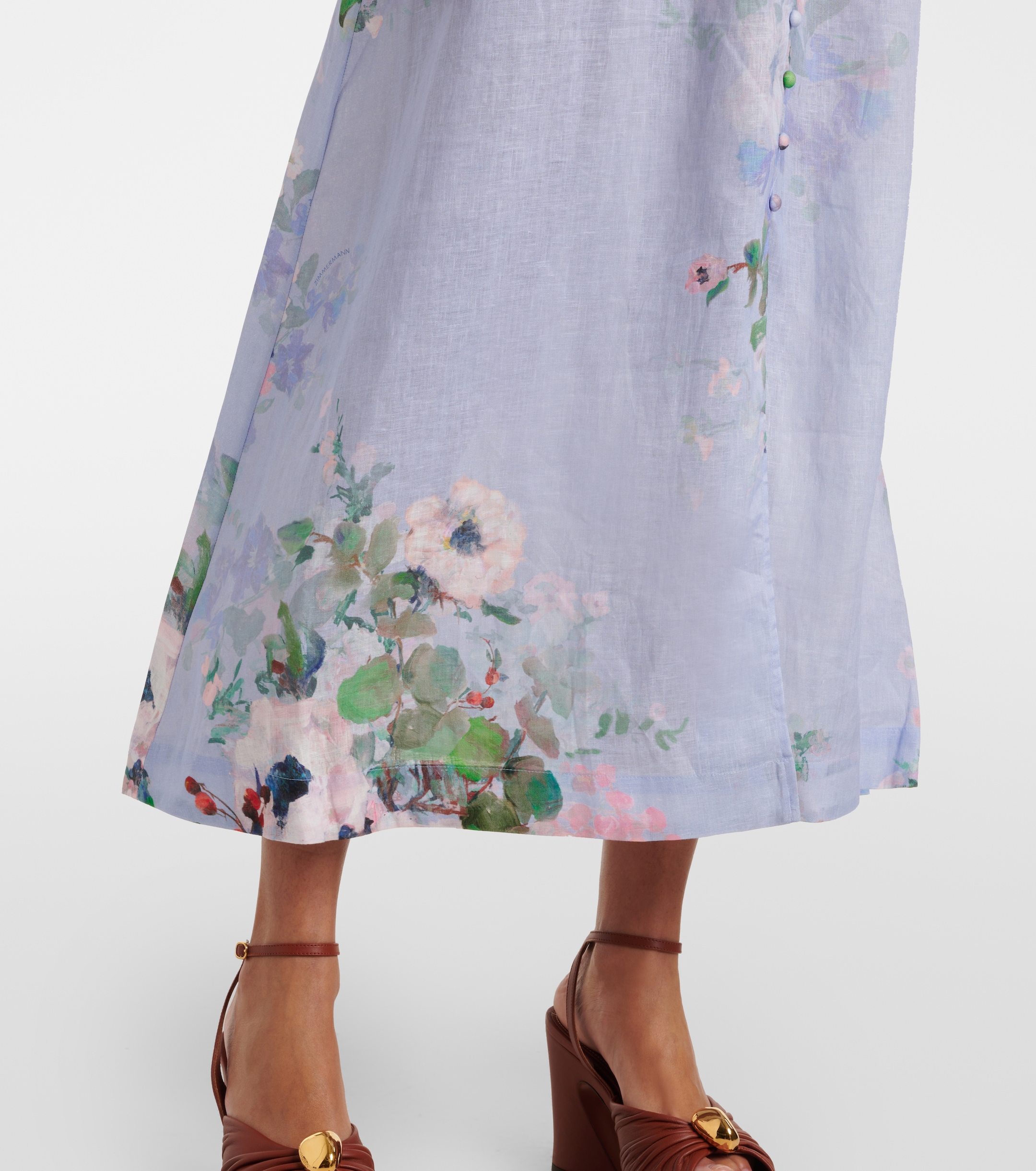 Zimmermann Everley linen midi dress thumbnail