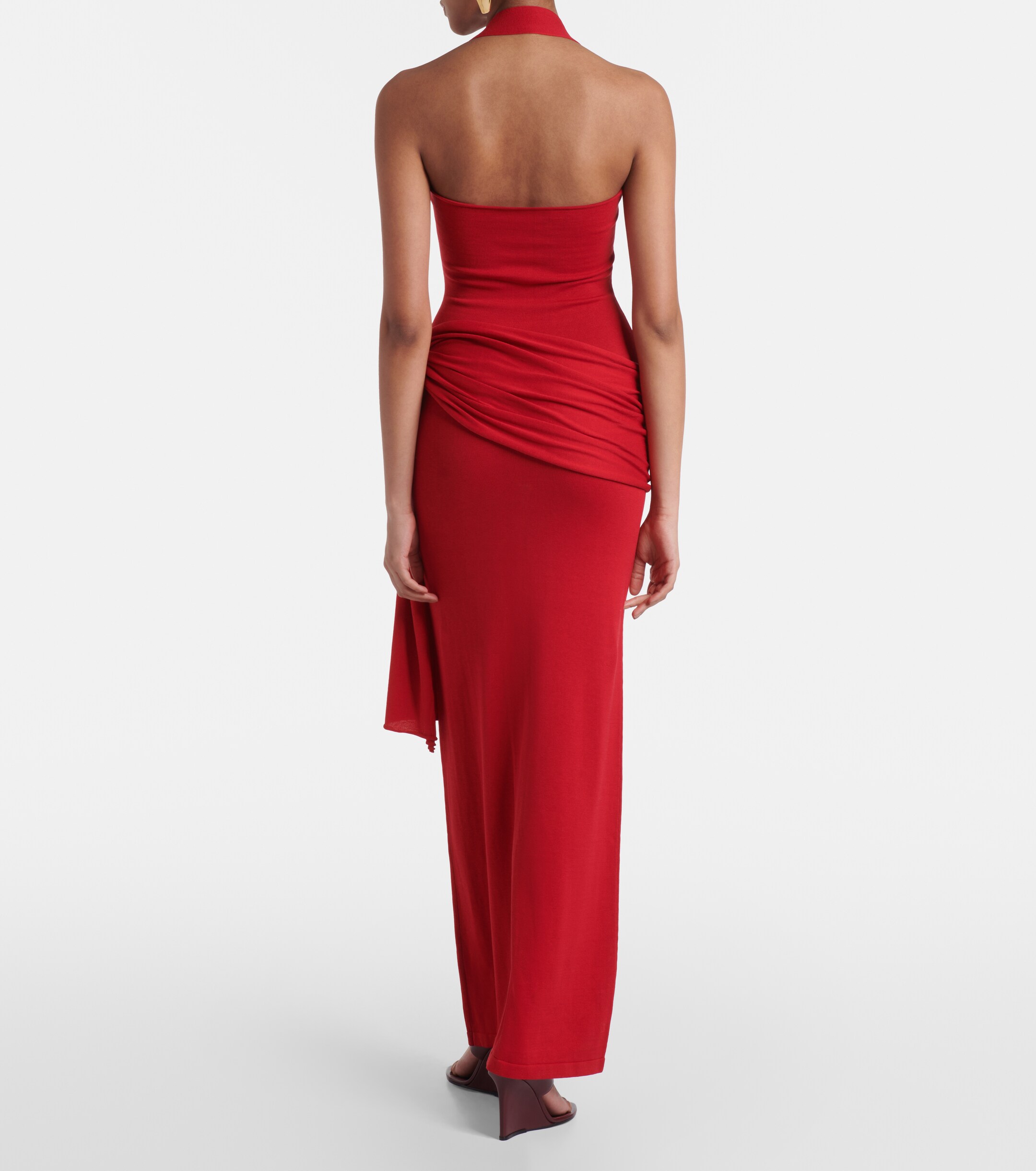 Aya Muse Knitted silk and cotton maxi dress thumbnail