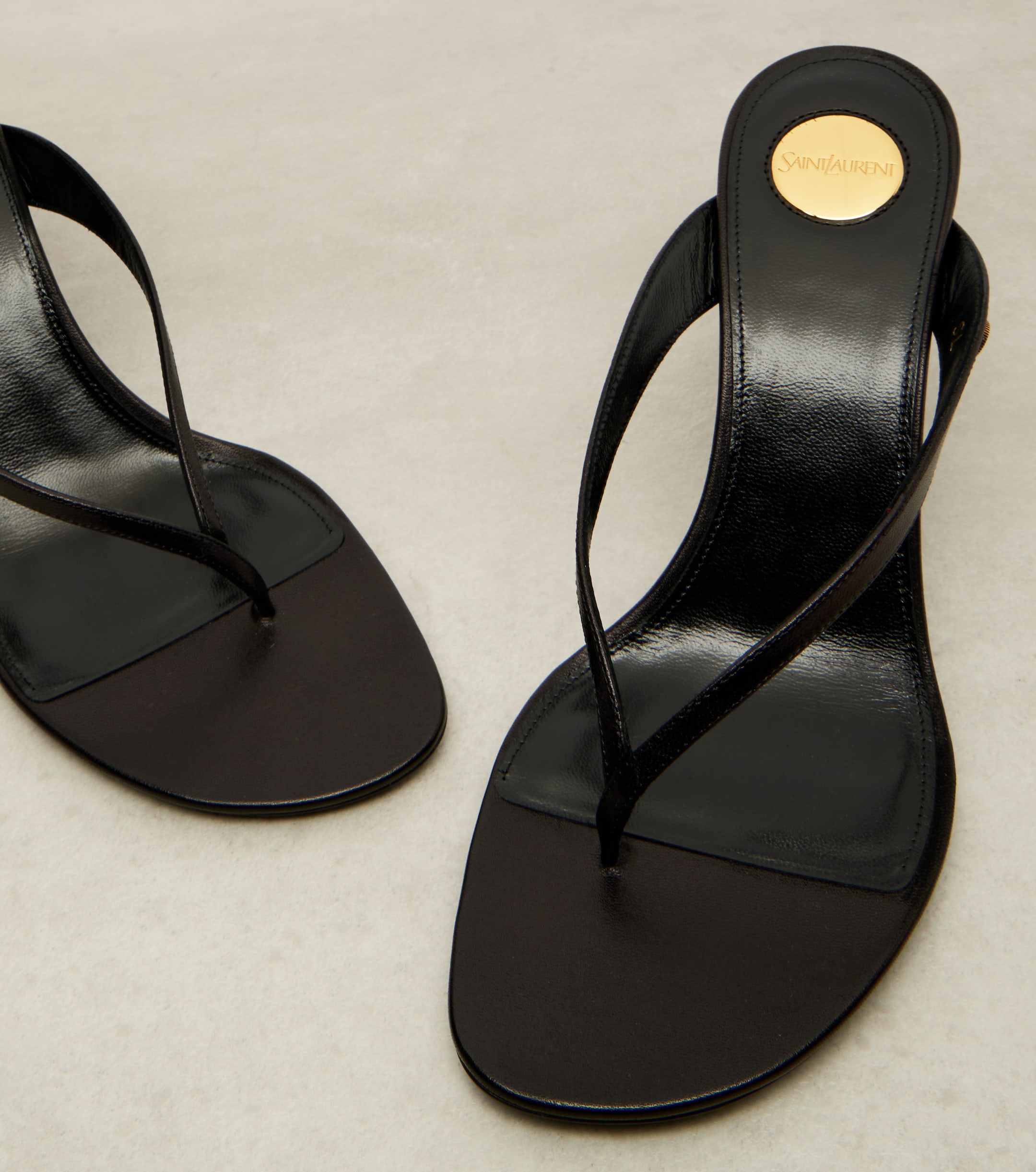 Saint Laurent - Sue leather thong sandals | Plush