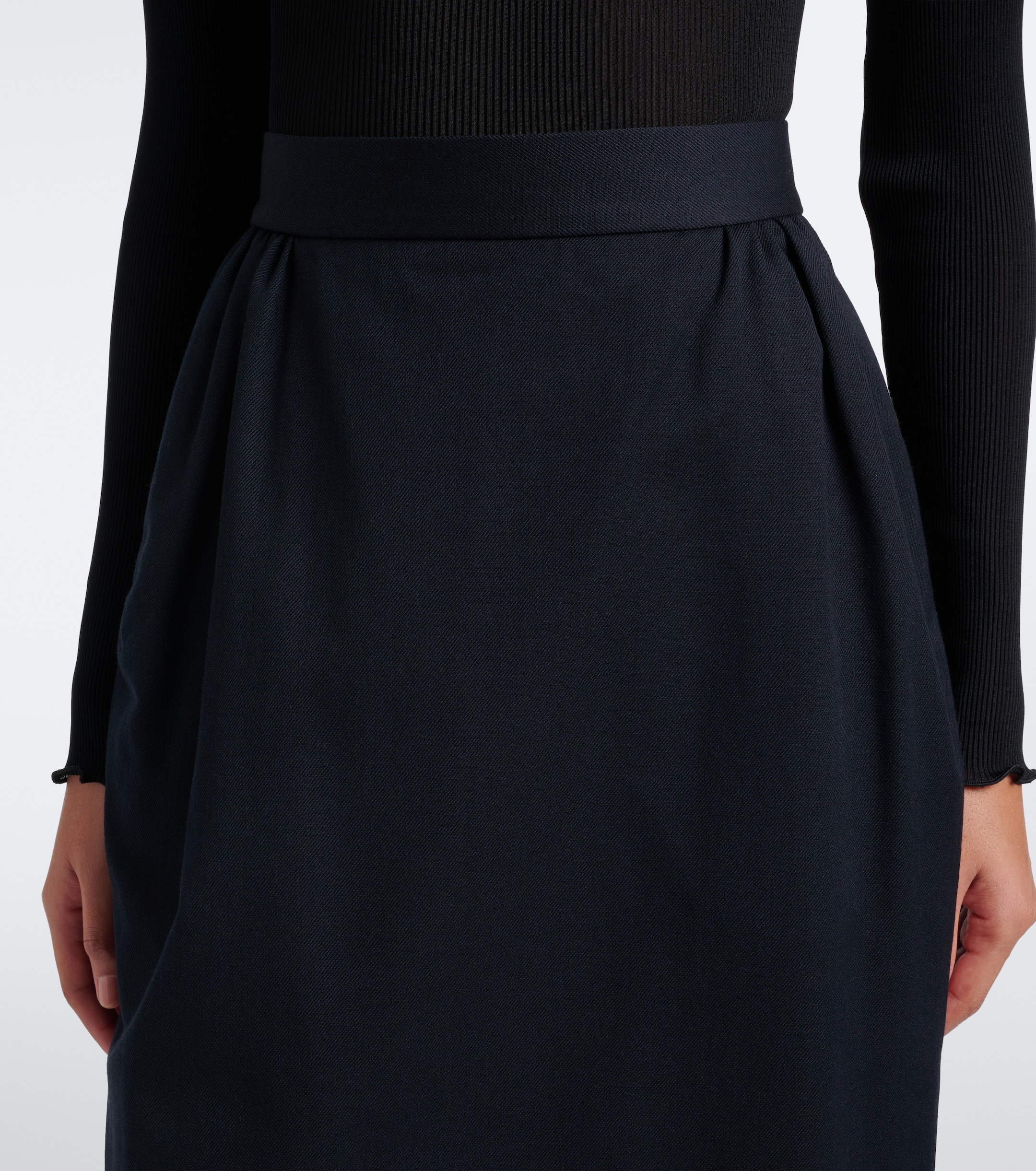 Vivienne Westwood Vivienne Westwood Pleated cotton and wool pencil skirt