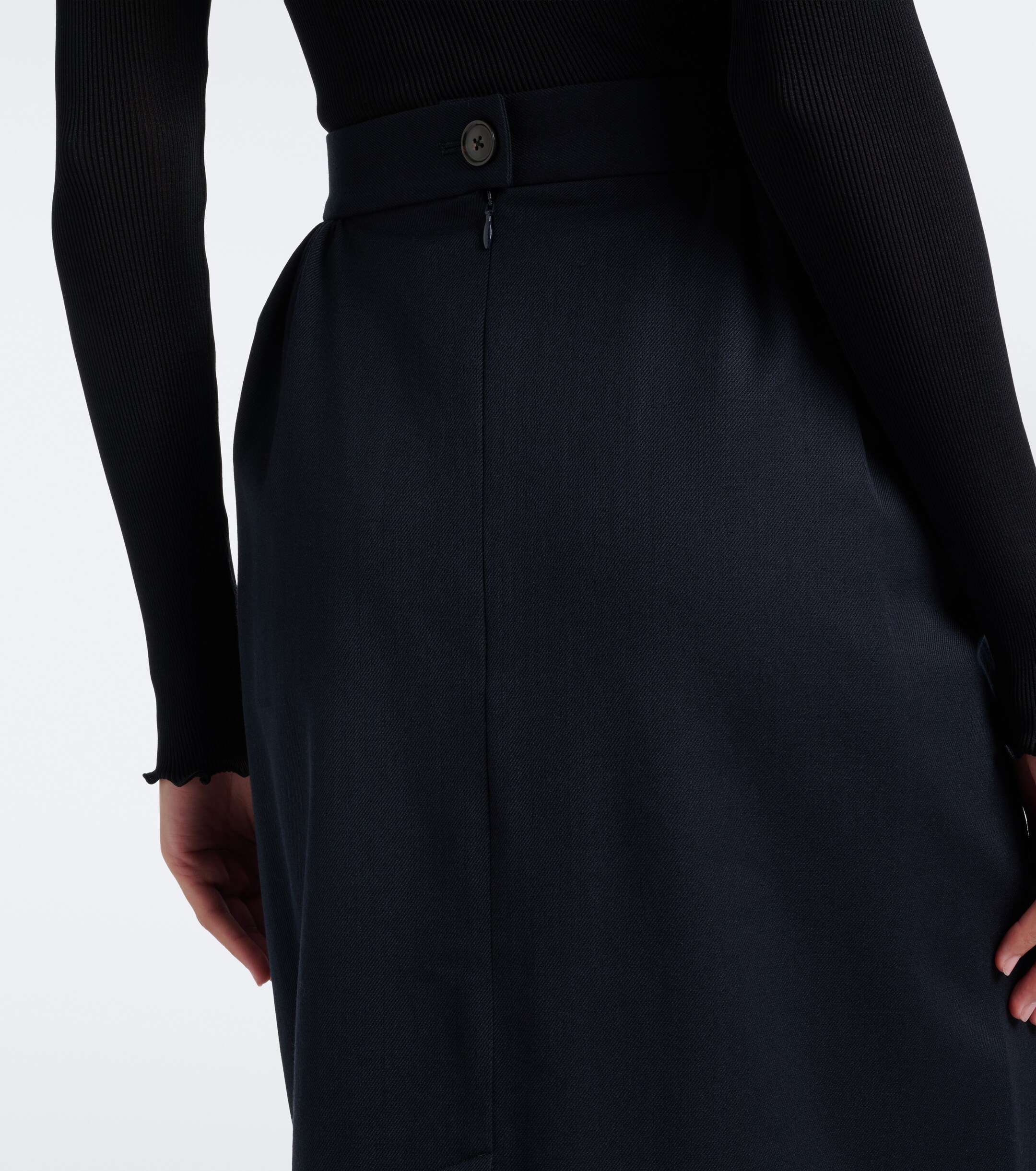 Vivienne Westwood Vivienne Westwood Pleated cotton and wool pencil skirt