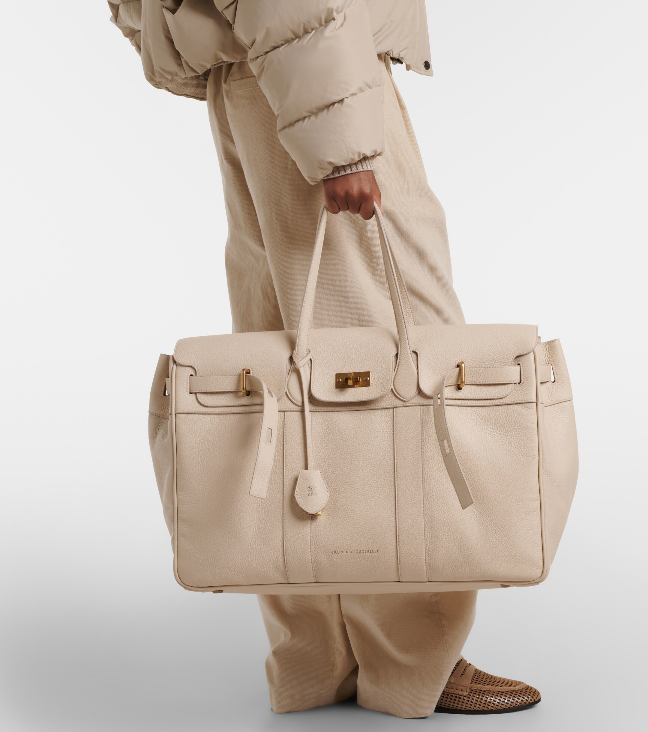 Brunello Cucinelli Large leather tote bag