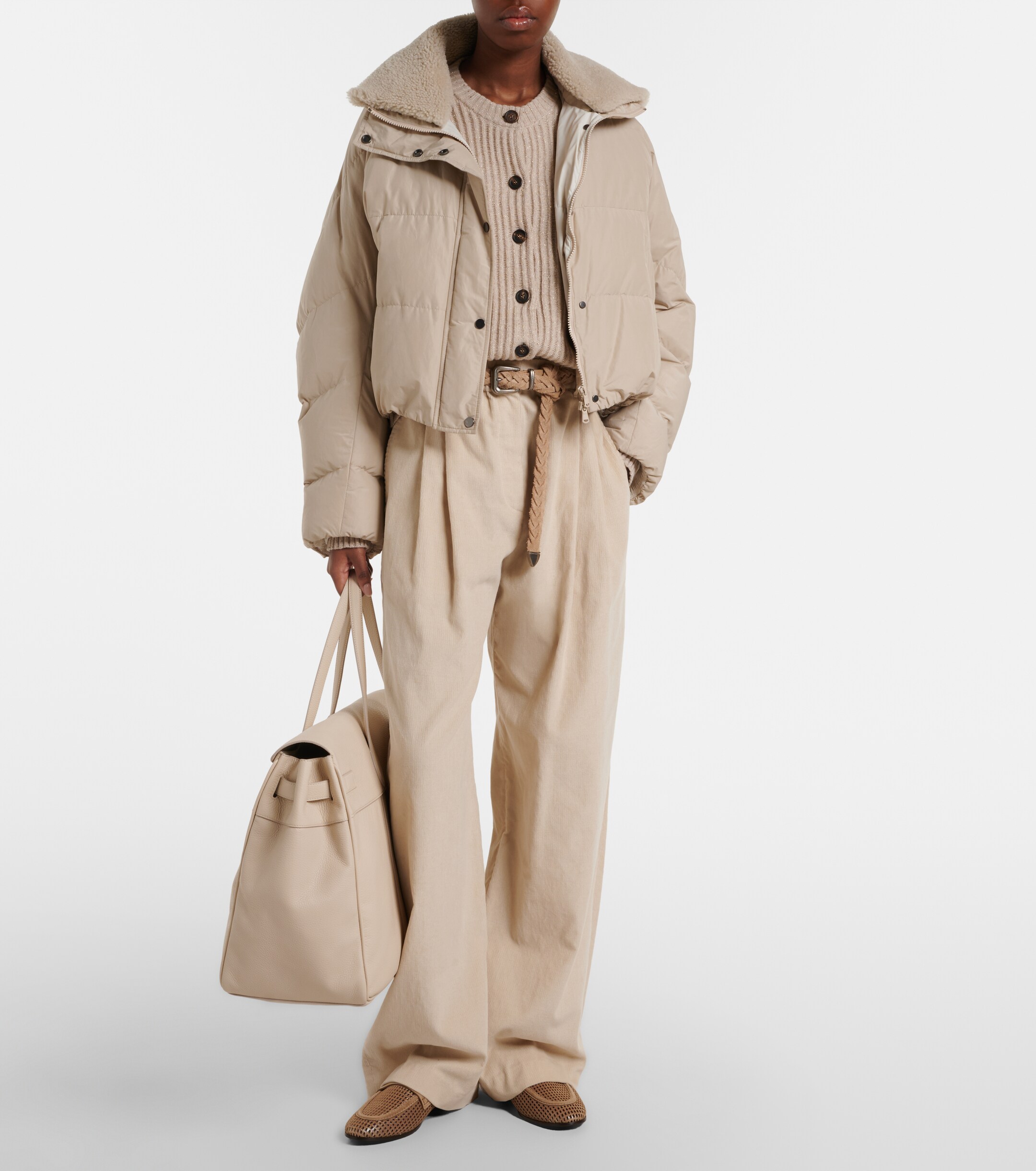 Brunello Cucinelli Large leather tote bag