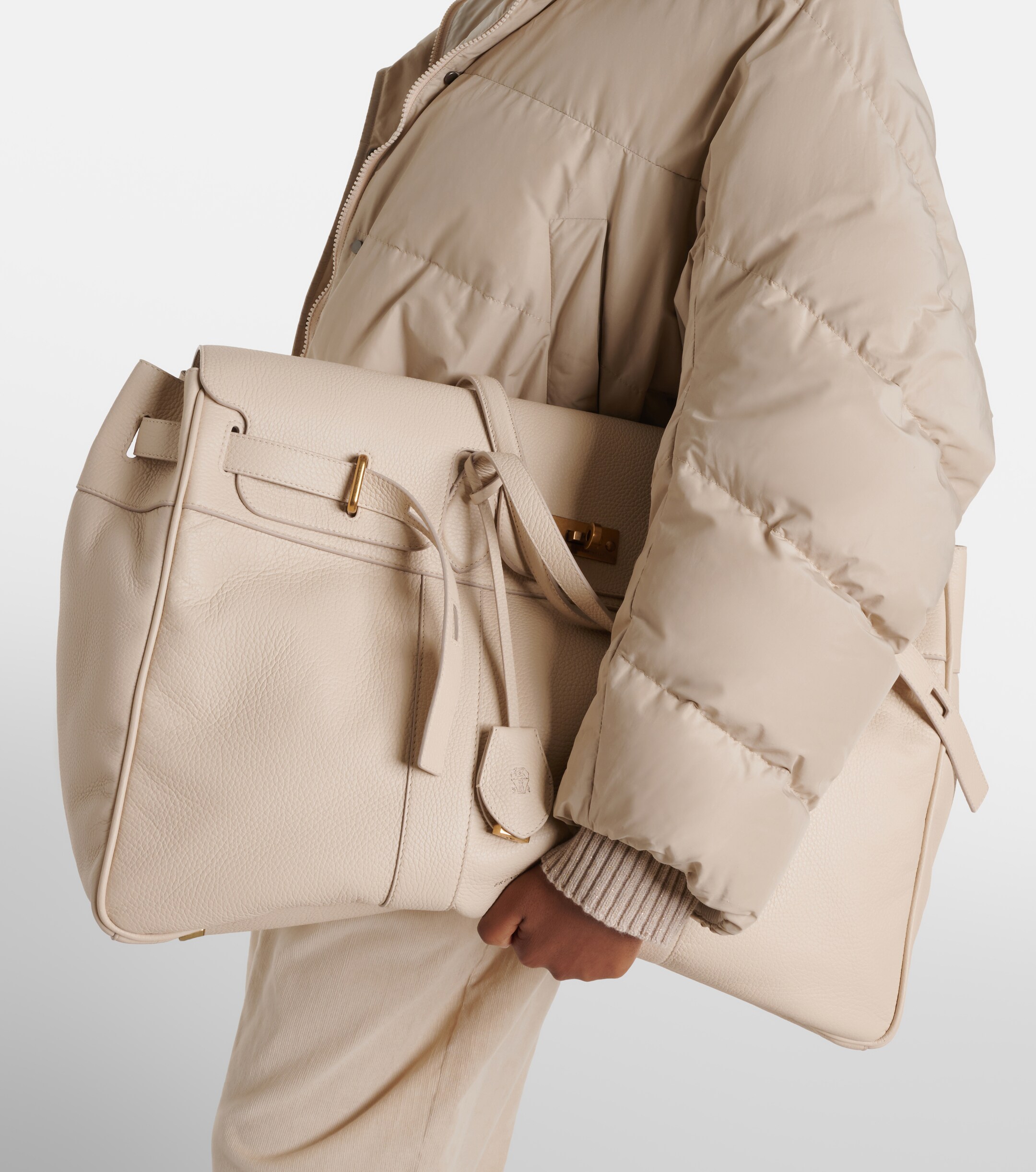 Brunello Cucinelli Large leather tote bag