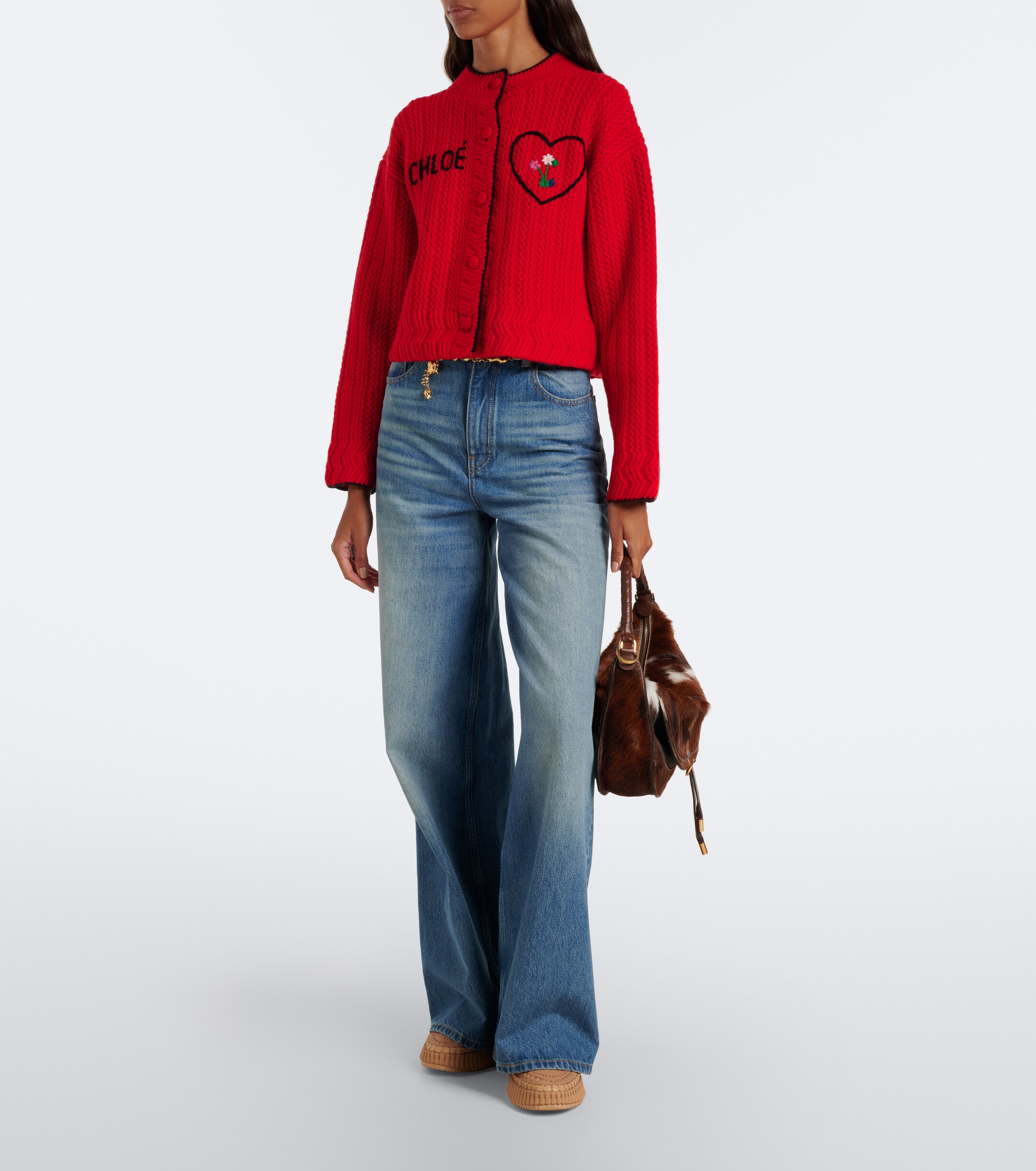 Chloé Marcie Medium calf hair shoulder bag