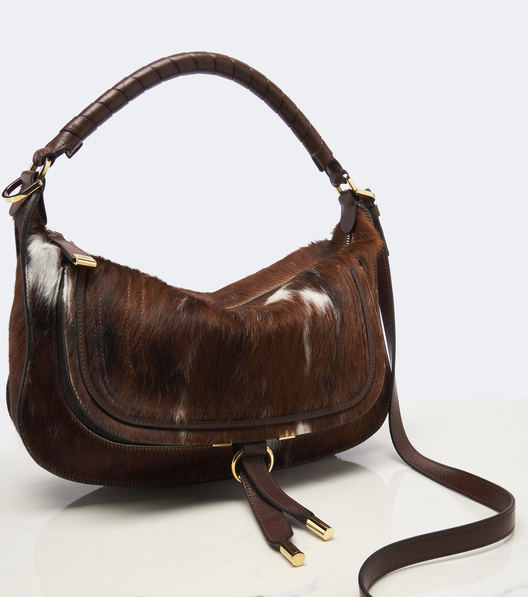 Chloé Marcie Medium calf hair shoulder bag
