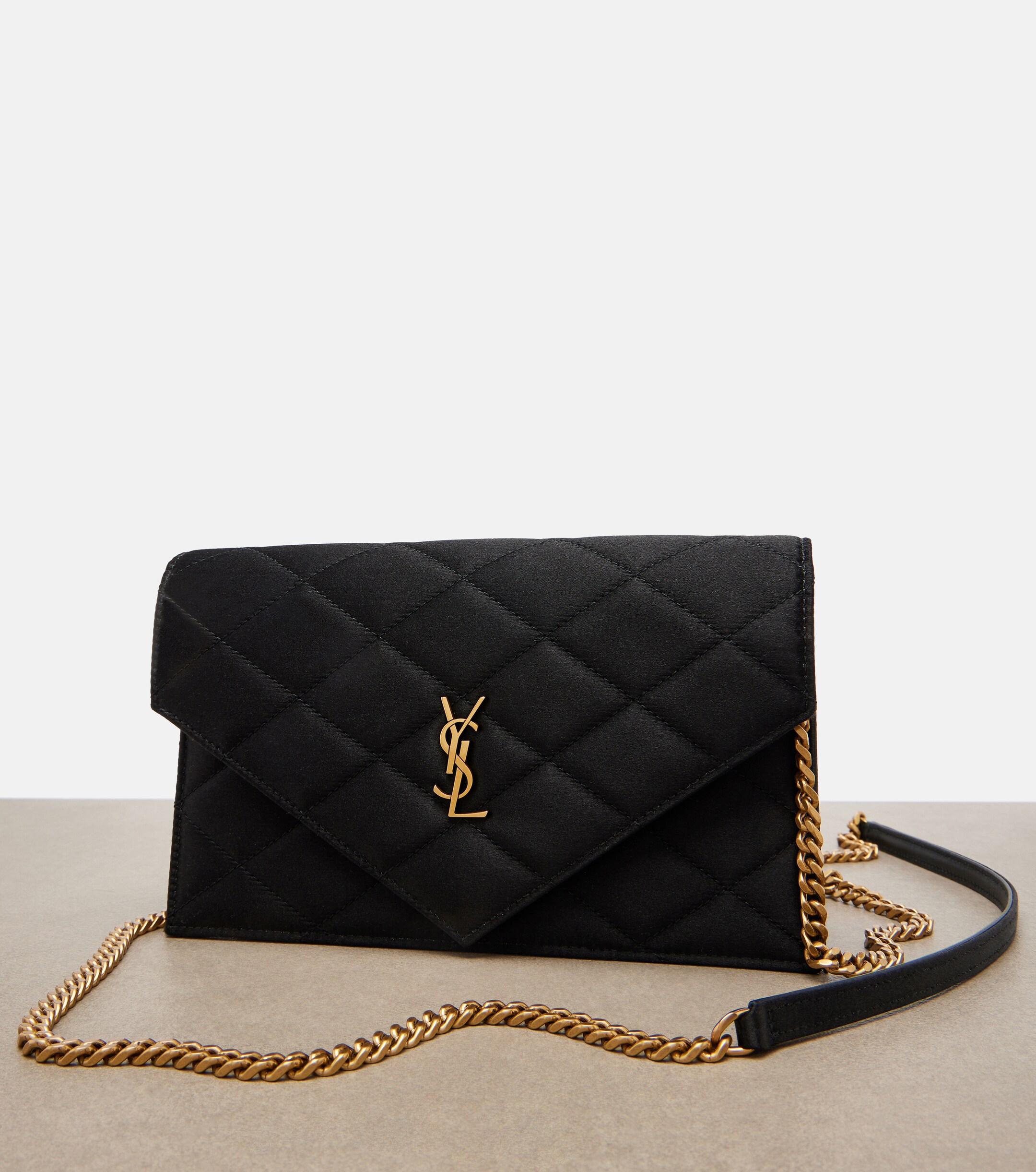 Saint Laurent Paris Mini quilted satin shoulder bag