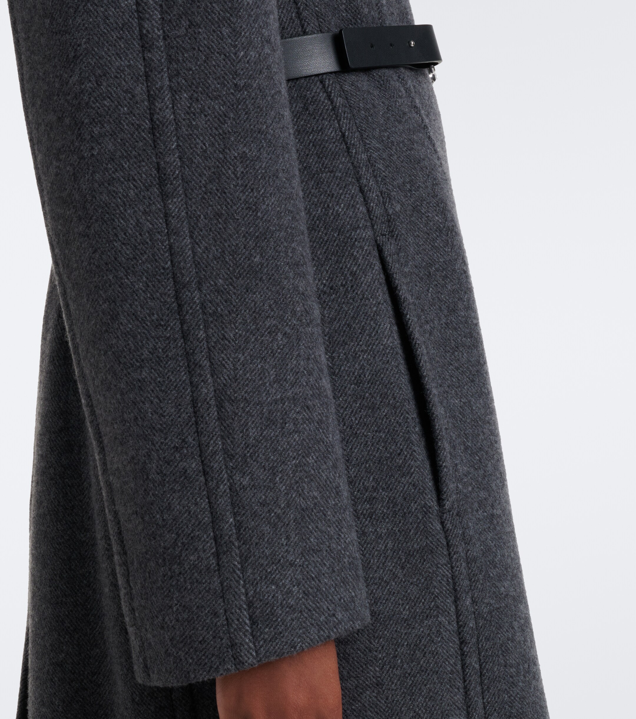 Sportmax Sportmax Belted herringbone virgin wool coat