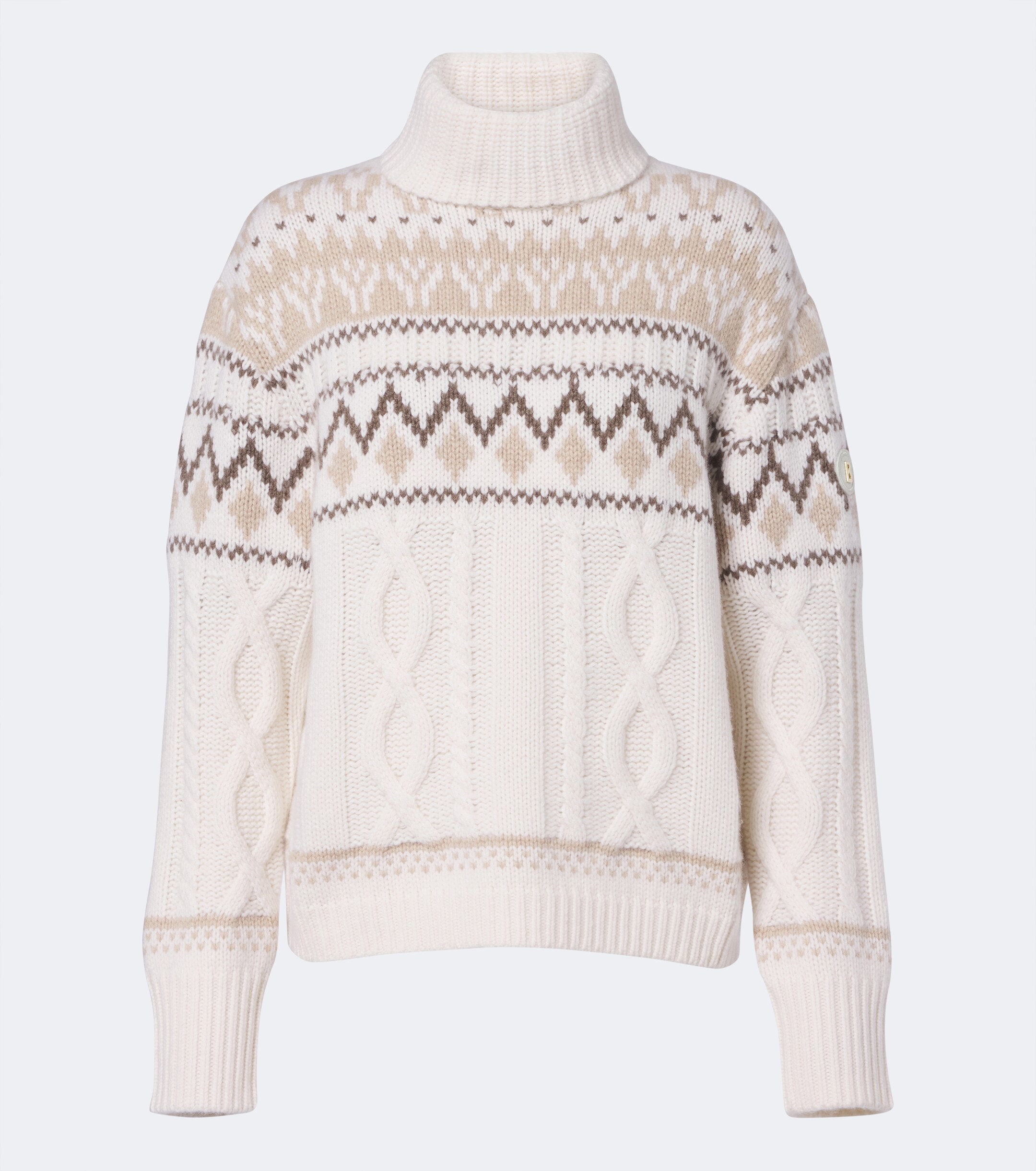 BOGNER Bogner Lorely jacquard cashmere turtleneck sweater