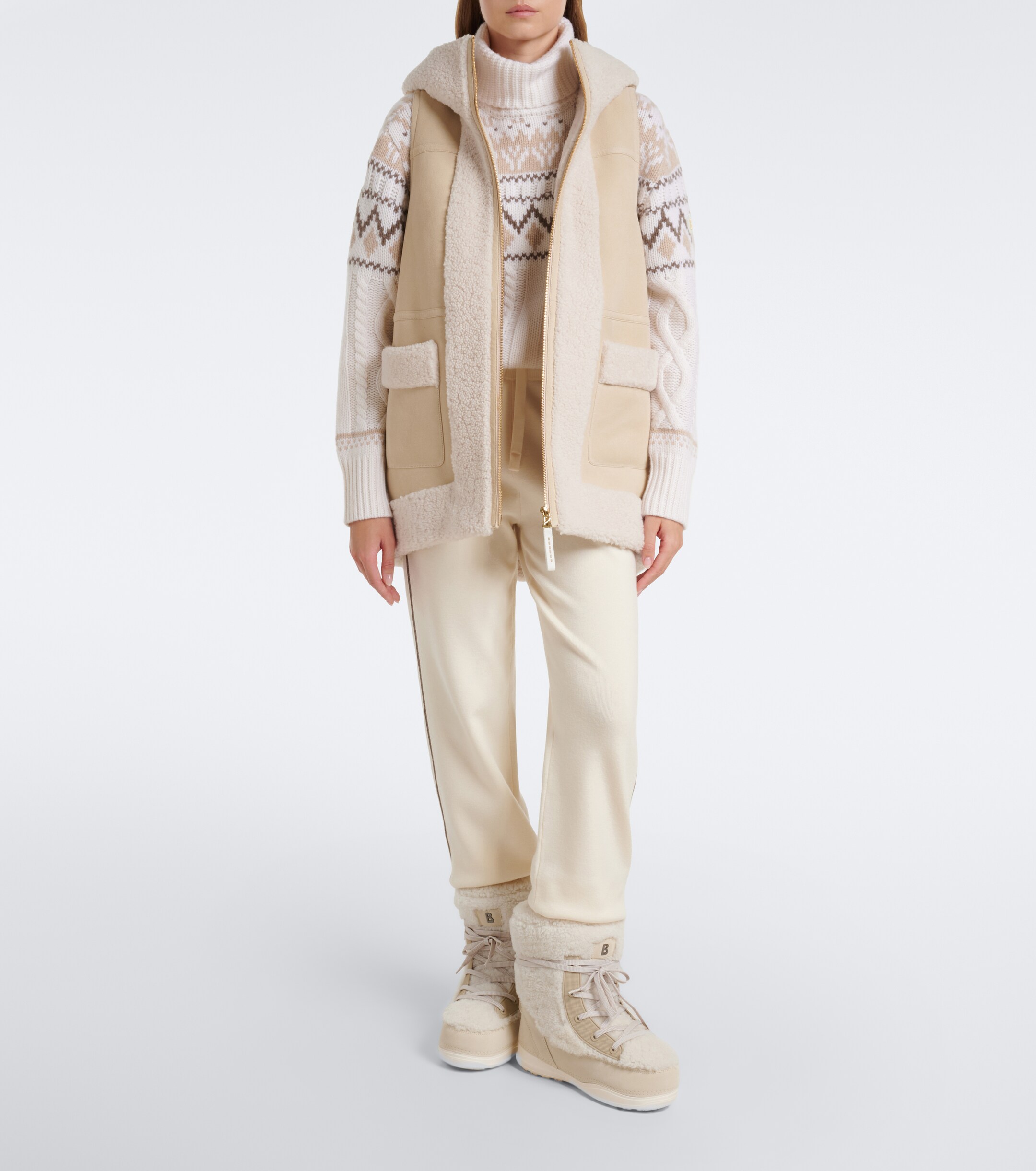 BOGNER Bogner Lorely jacquard cashmere turtleneck sweater
